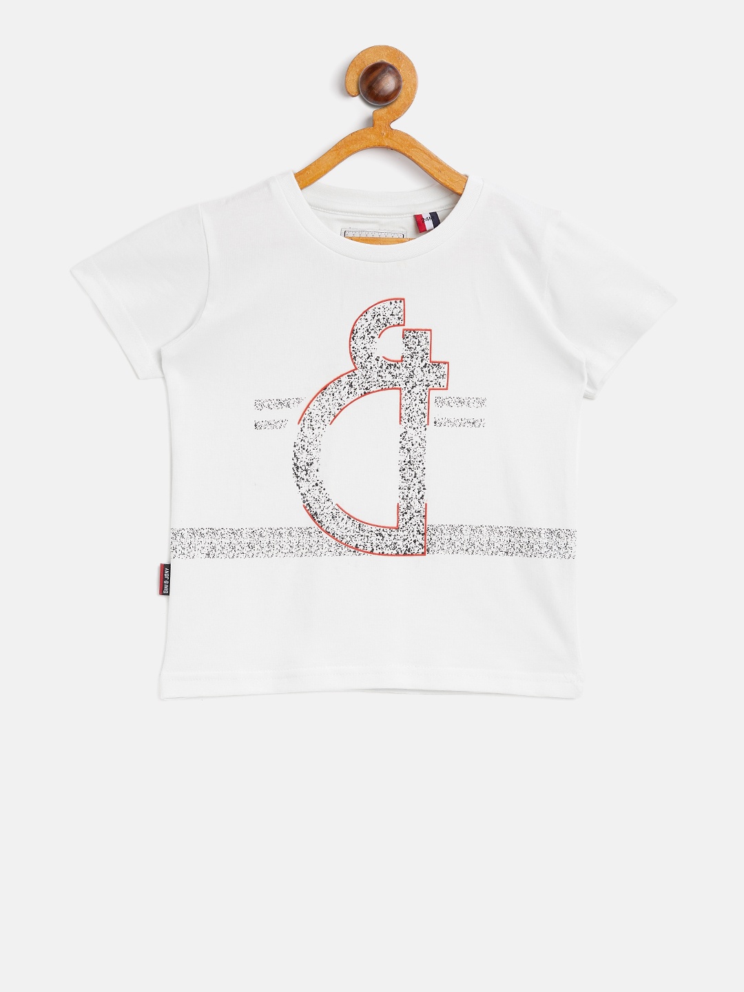 

Gini and Jony Boys Off-White Printed Round Neck T-shirt