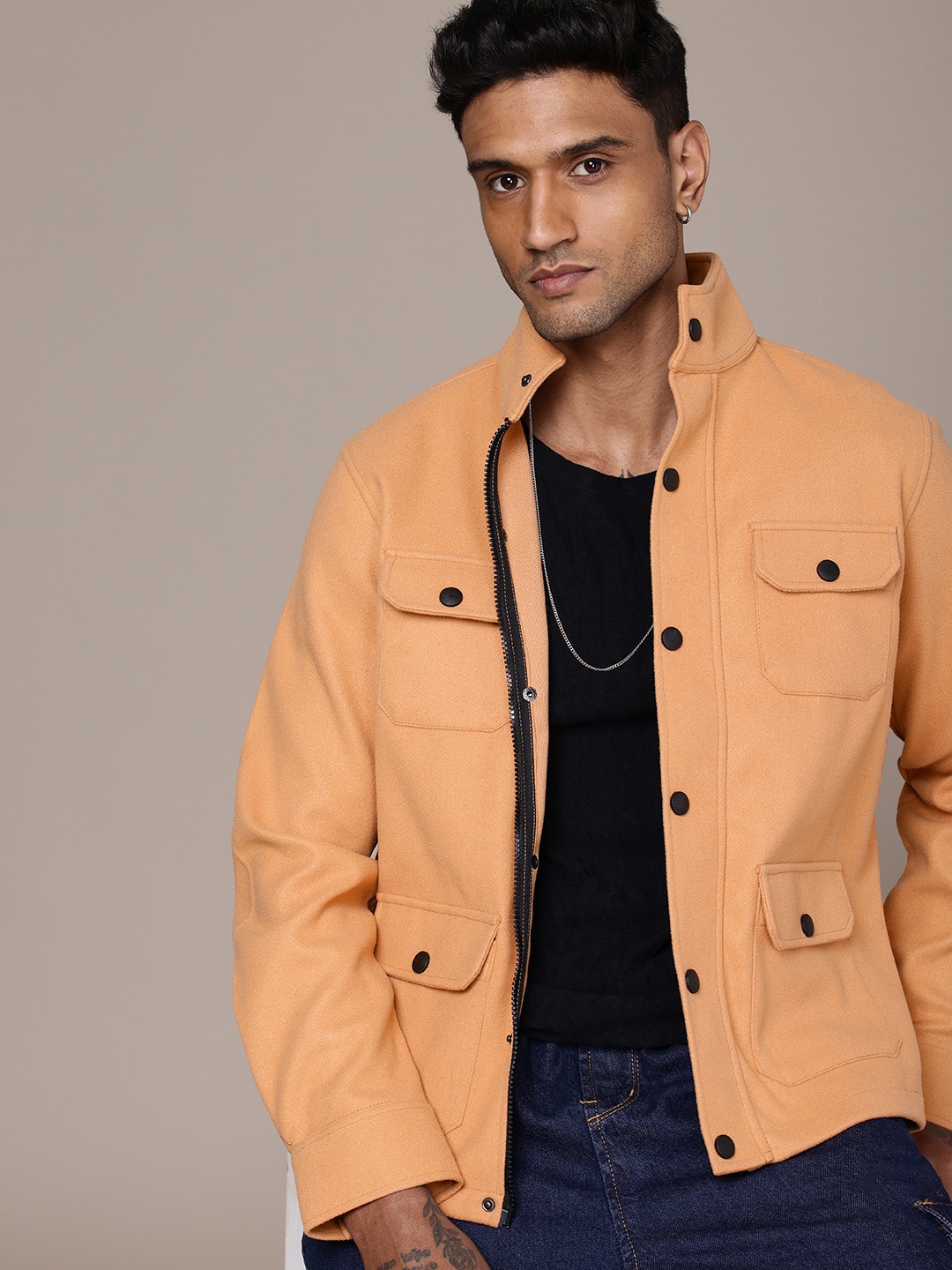 

The Roadster Life Co. Spread Collar Tailored Jacket, Brown