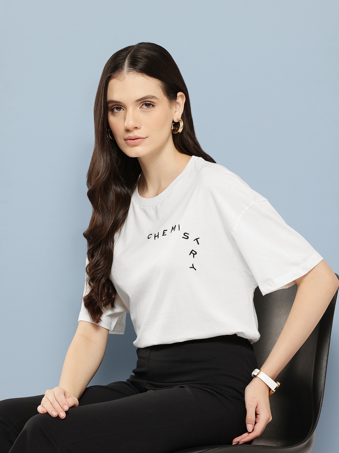 

Chemistry Embroidered Relaxed Fit T-shirt, White
