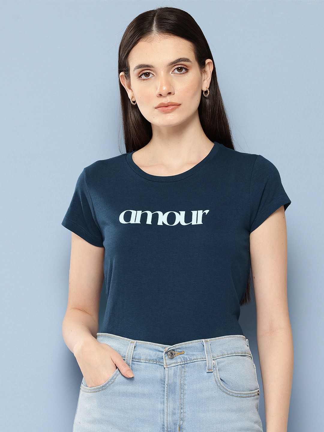 

Chemistry Typography Print T-shirt, Navy blue