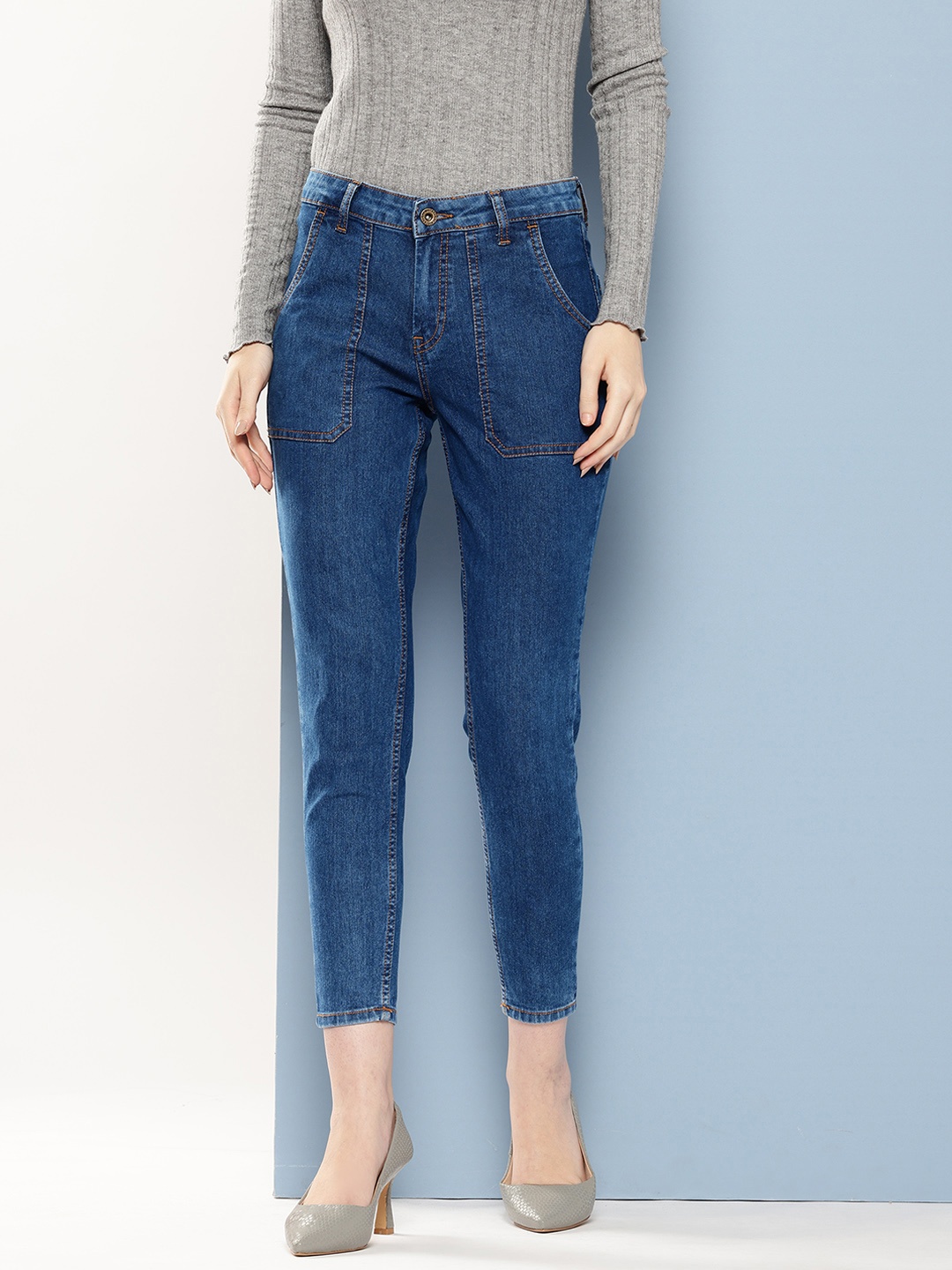 

Chemistry Women Stretchable Skinny Fit Jeans, Blue