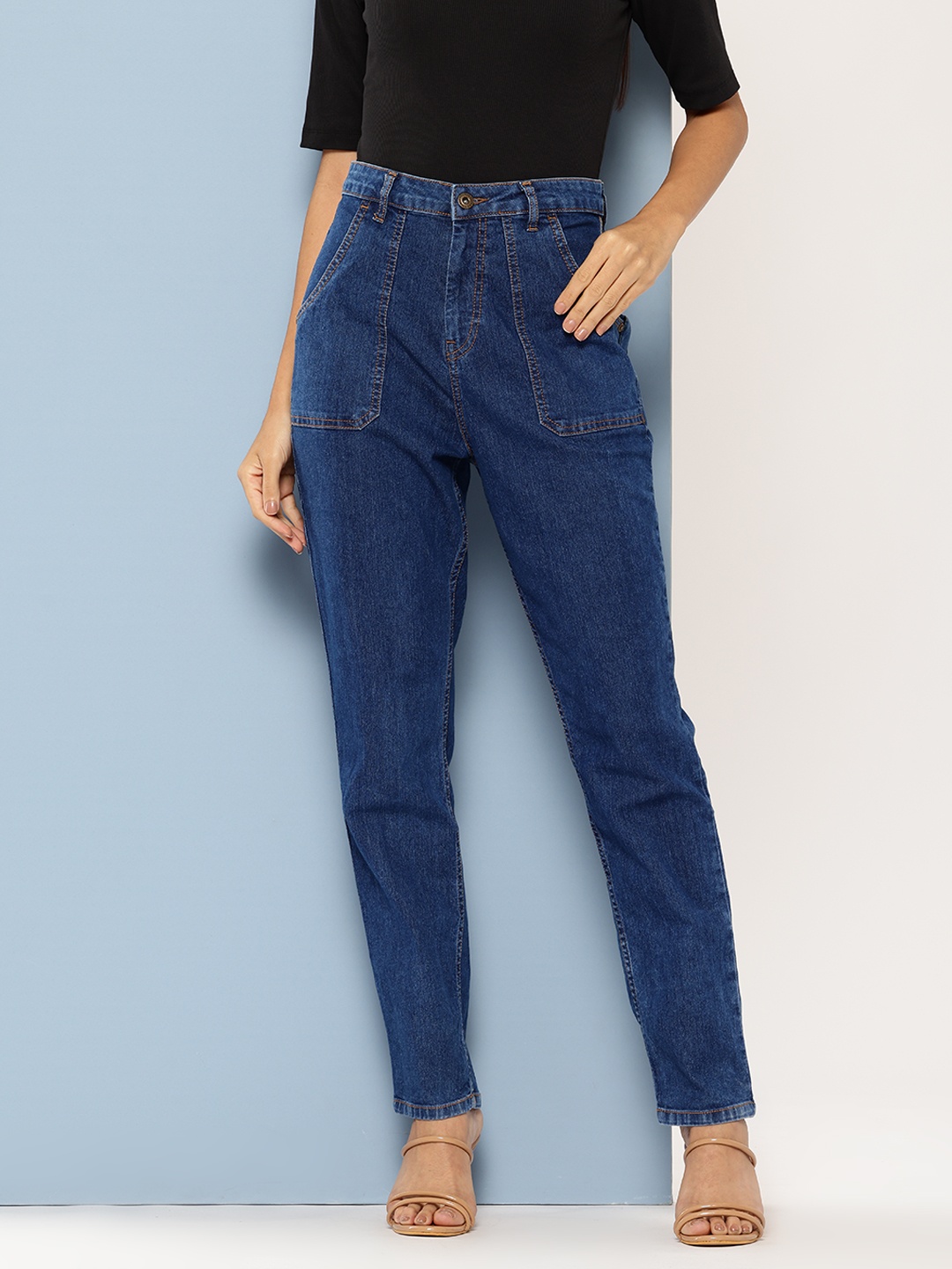 

Chemistry Women Slouchy High-Rise Jeans, Navy blue