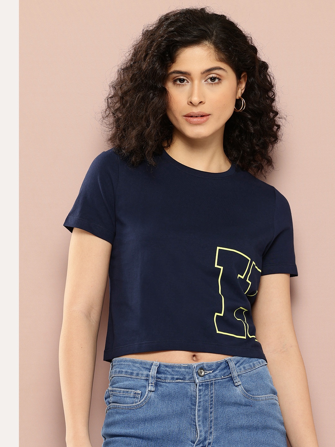 

Harvard Women Brand Logo Printed Pure Cotton T-shirt, Navy blue