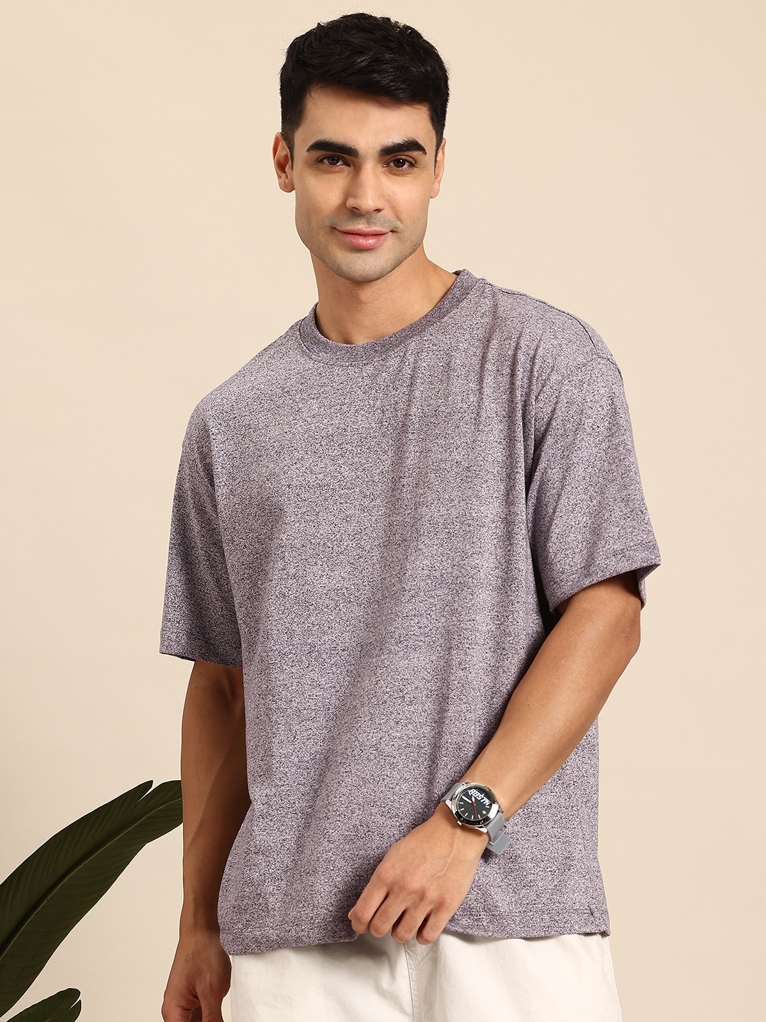 

Mast & Harbour Drop-Shoulder Sleeves T-shirt, Grey melange