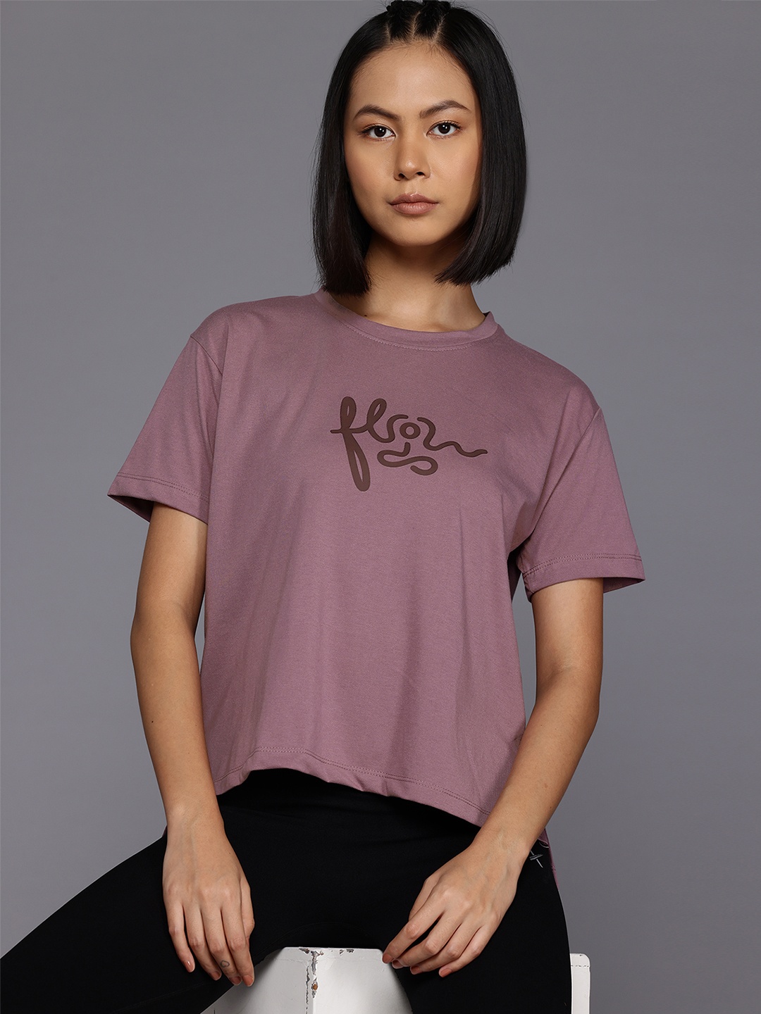 

HRX by Hrithik Roshan Yoga T-shirt, Mauve