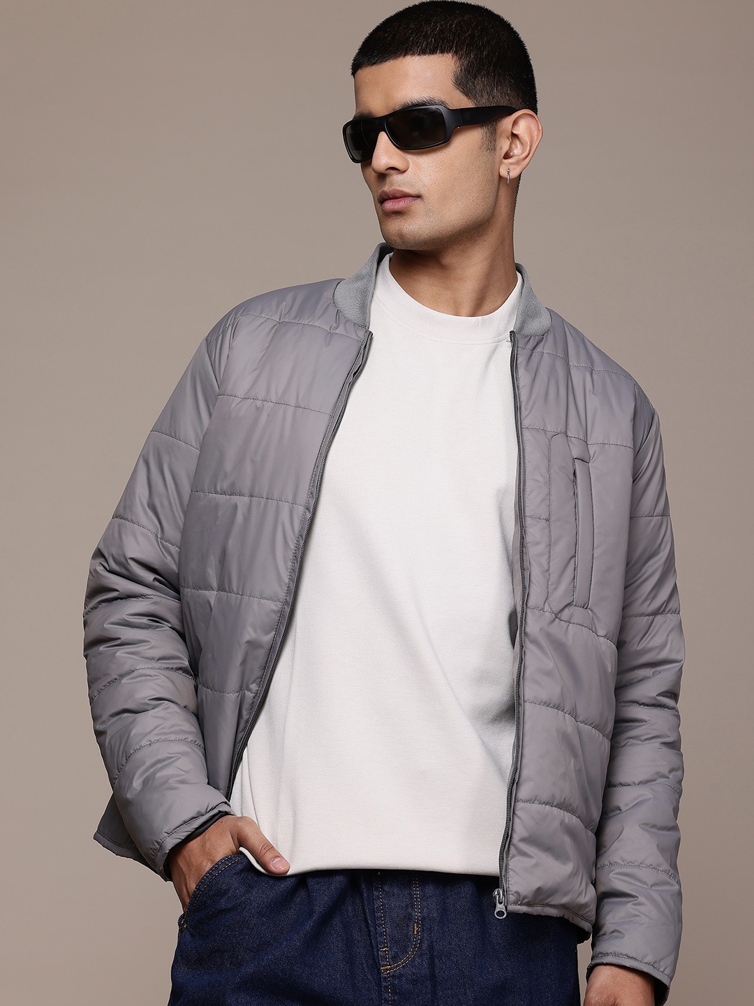 

The Roadster Lifestyle Co. Men Padded Jacket, Grey