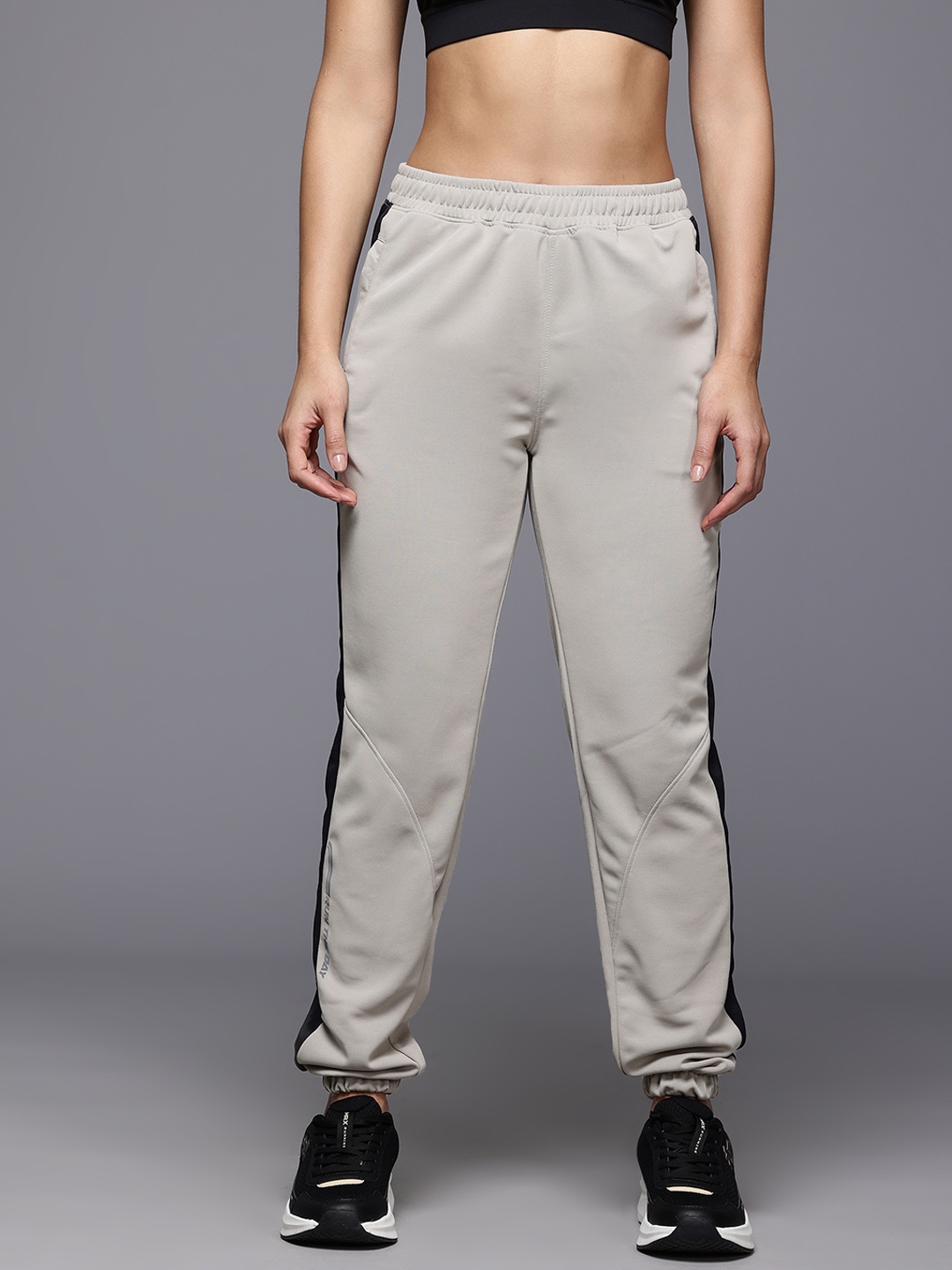 

HRX by Hrithik Roshan Women Rapid Dry Jogger Style Running Trackpants, Beige