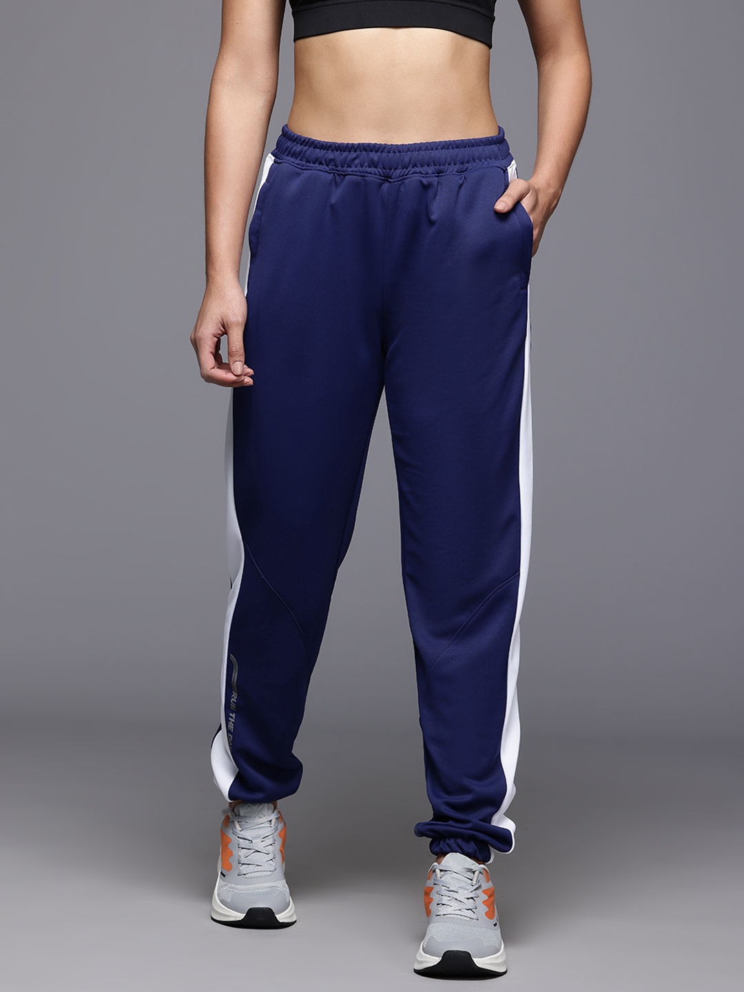 

HRX by Hrithik Roshan Women Rapid Dry Jogger Style Running Trackpants, Navy blue