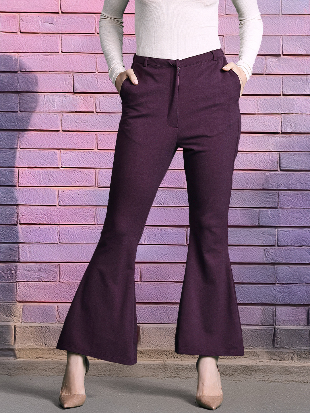 

DressBerry Women Trousers, Purple