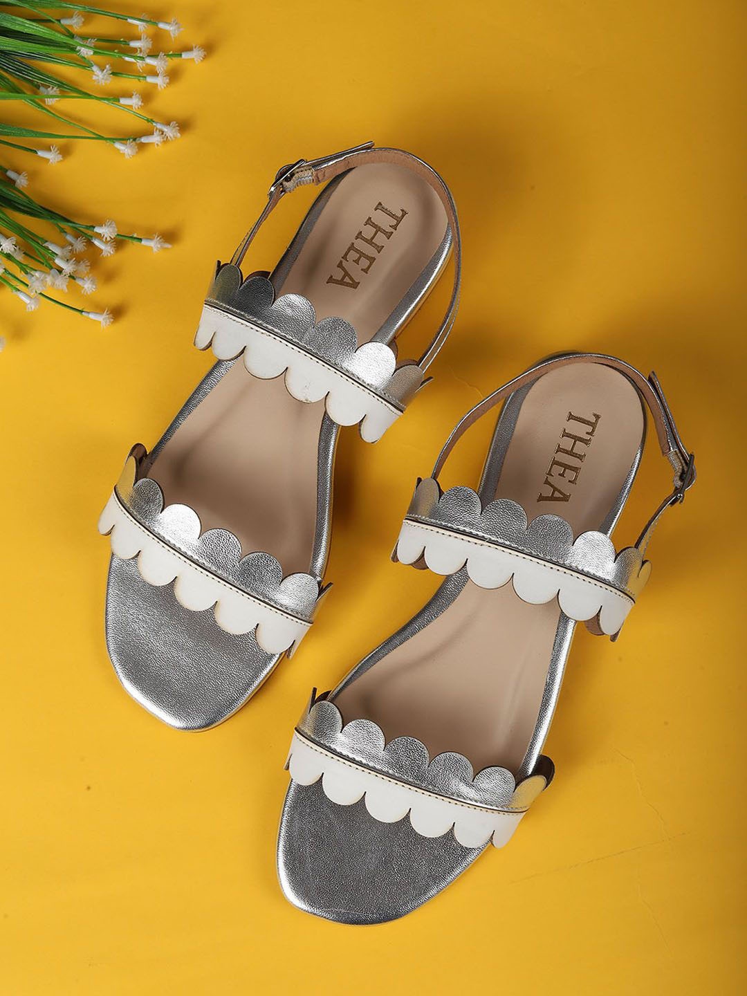 

Thea Embellished Open Toe Block Heels, Silver