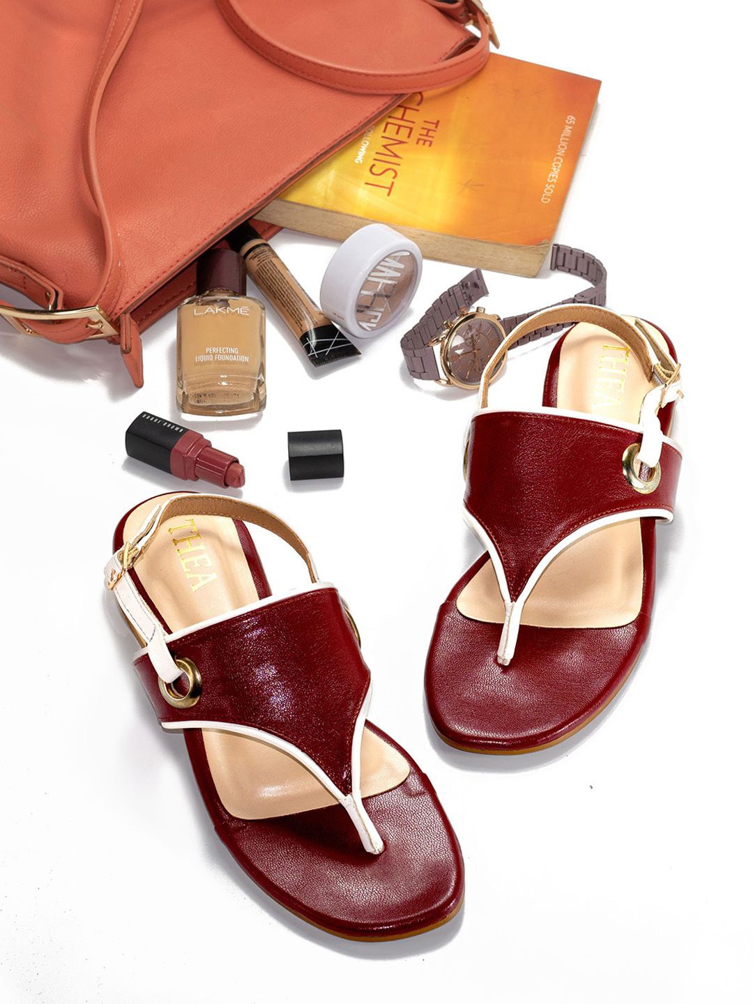

Thea Work Textured Open Toe Block Heels, Maroon