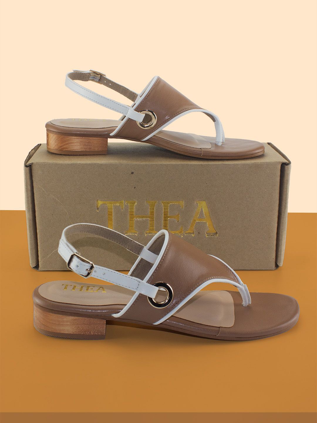 

Thea Open Toe Block Heels, Beige