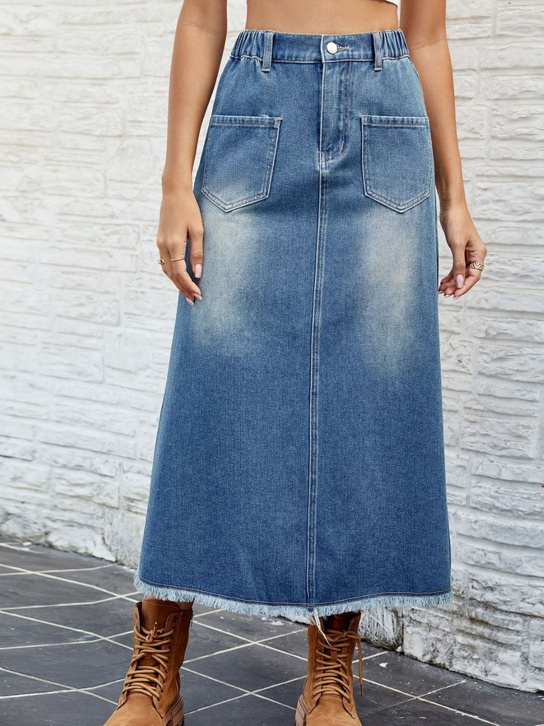 

4WRD by Dressberry Blue A-Line Miai Skirts