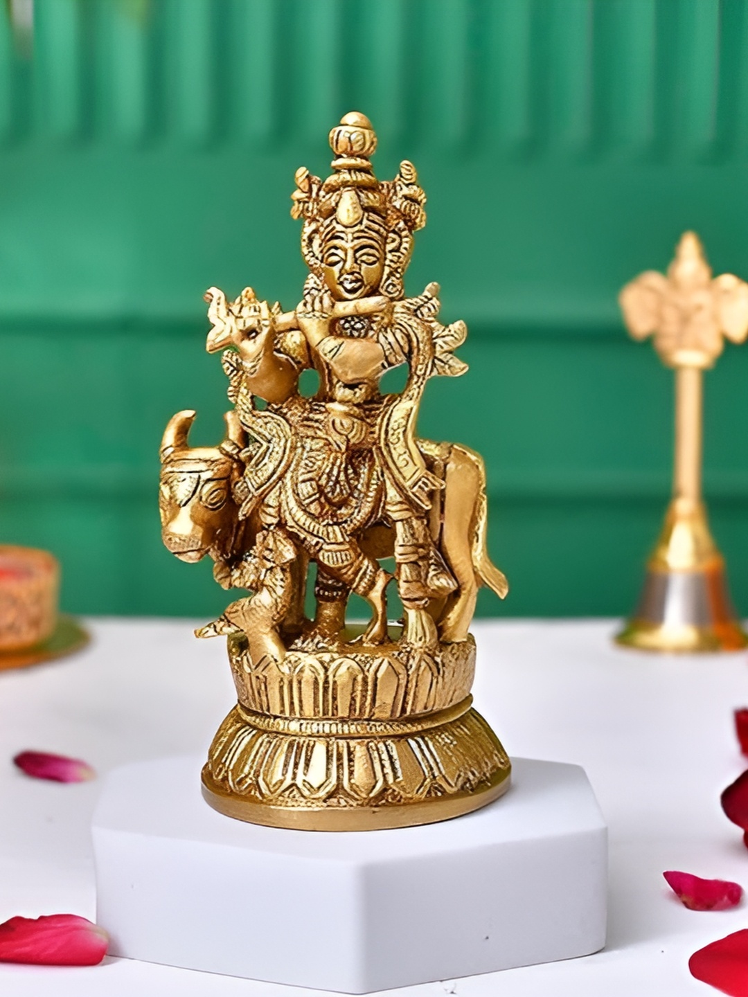 

Aura Gold-Toned Brass Religious Idol Showpiece