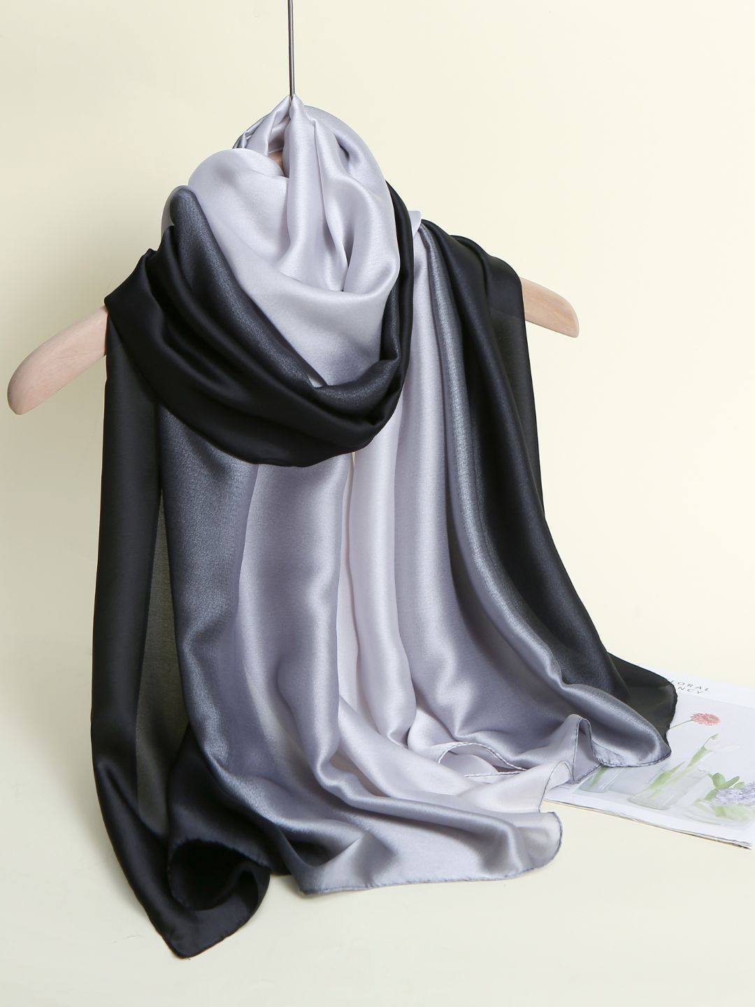 

CrossKulture Women Satin Scarf, Grey