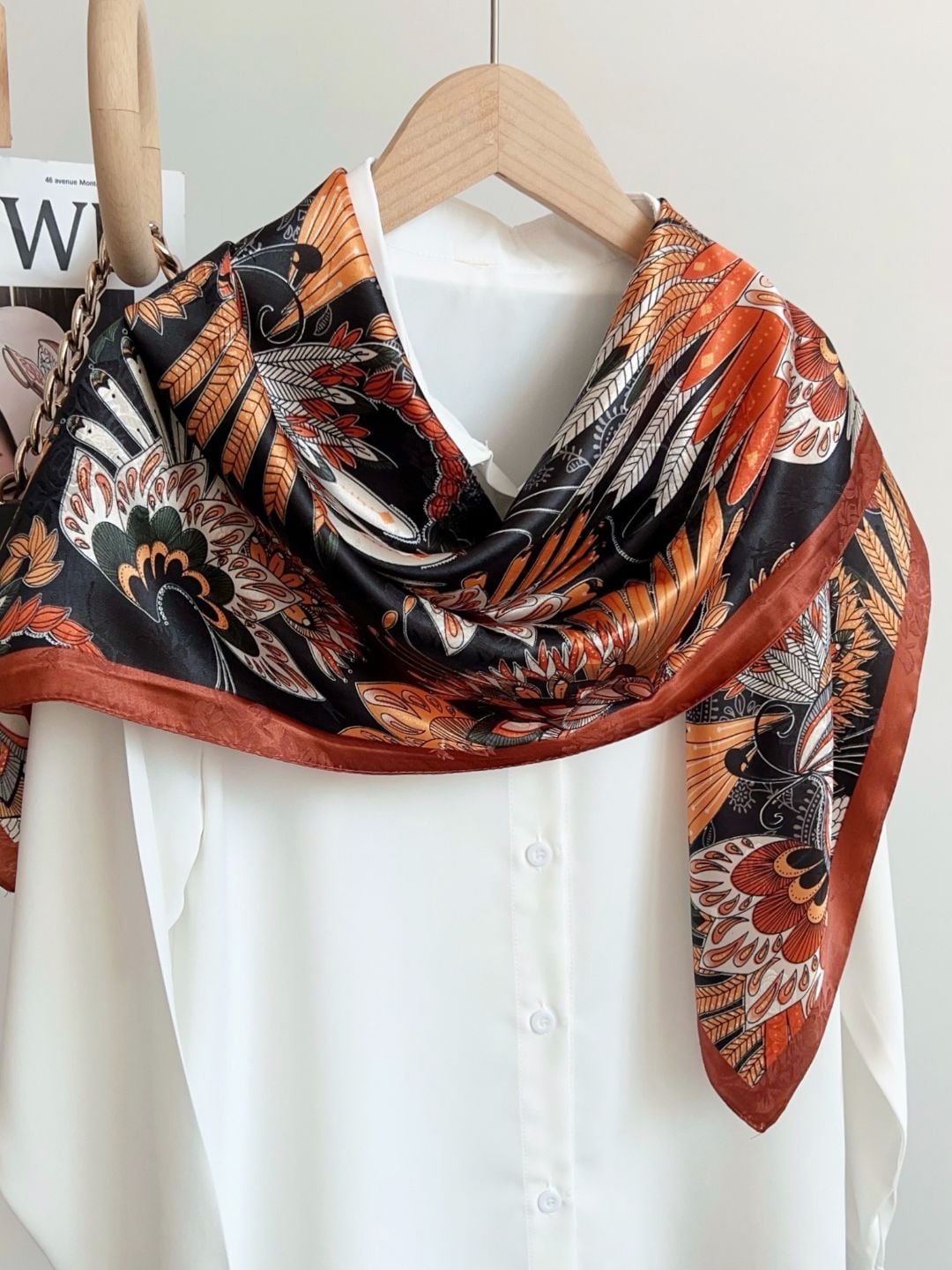 

CrossKulture Women Printed Scarf, Brown