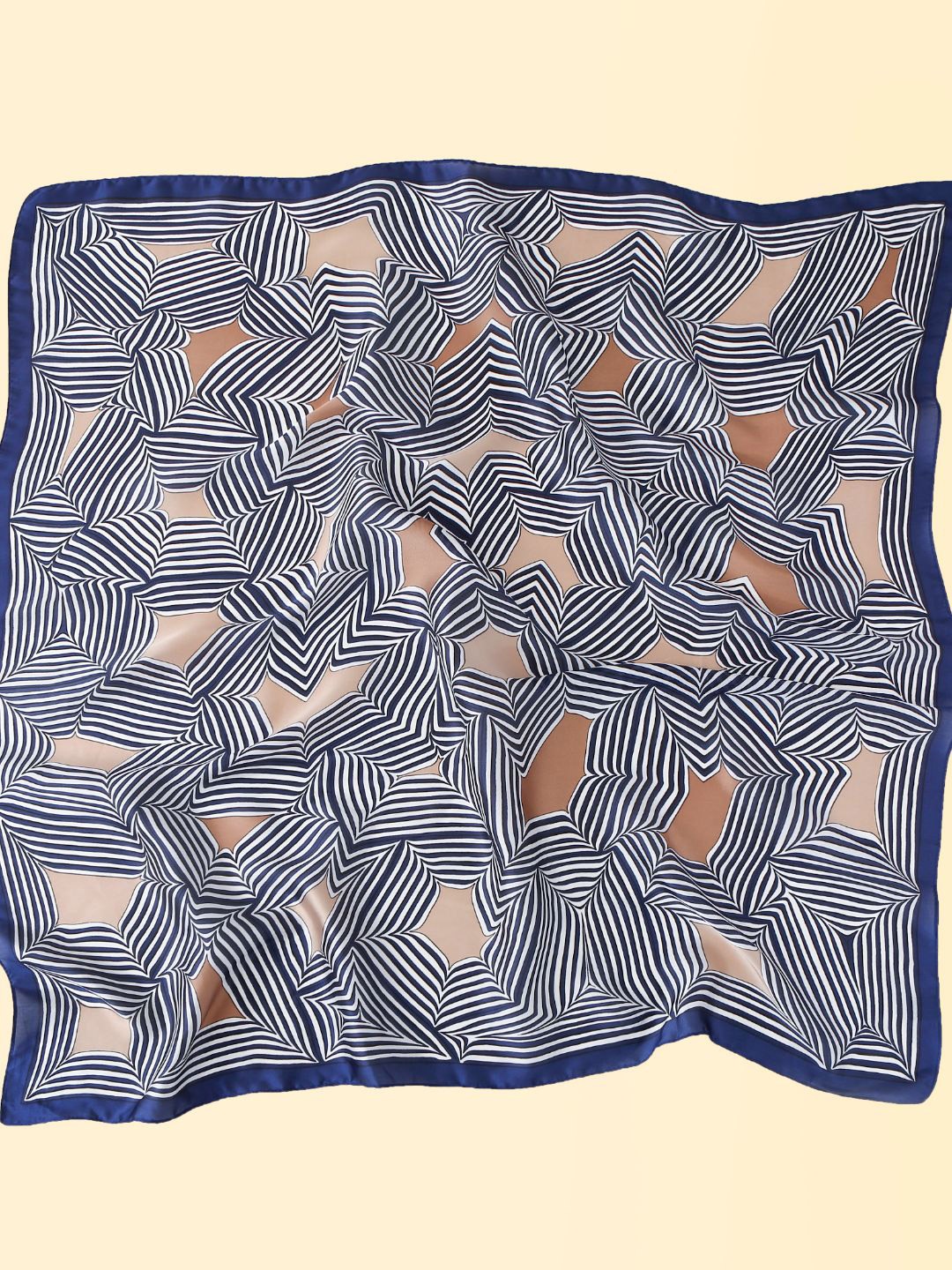 

CrossKulture Geometric Printed Satin Scarf, Blue
