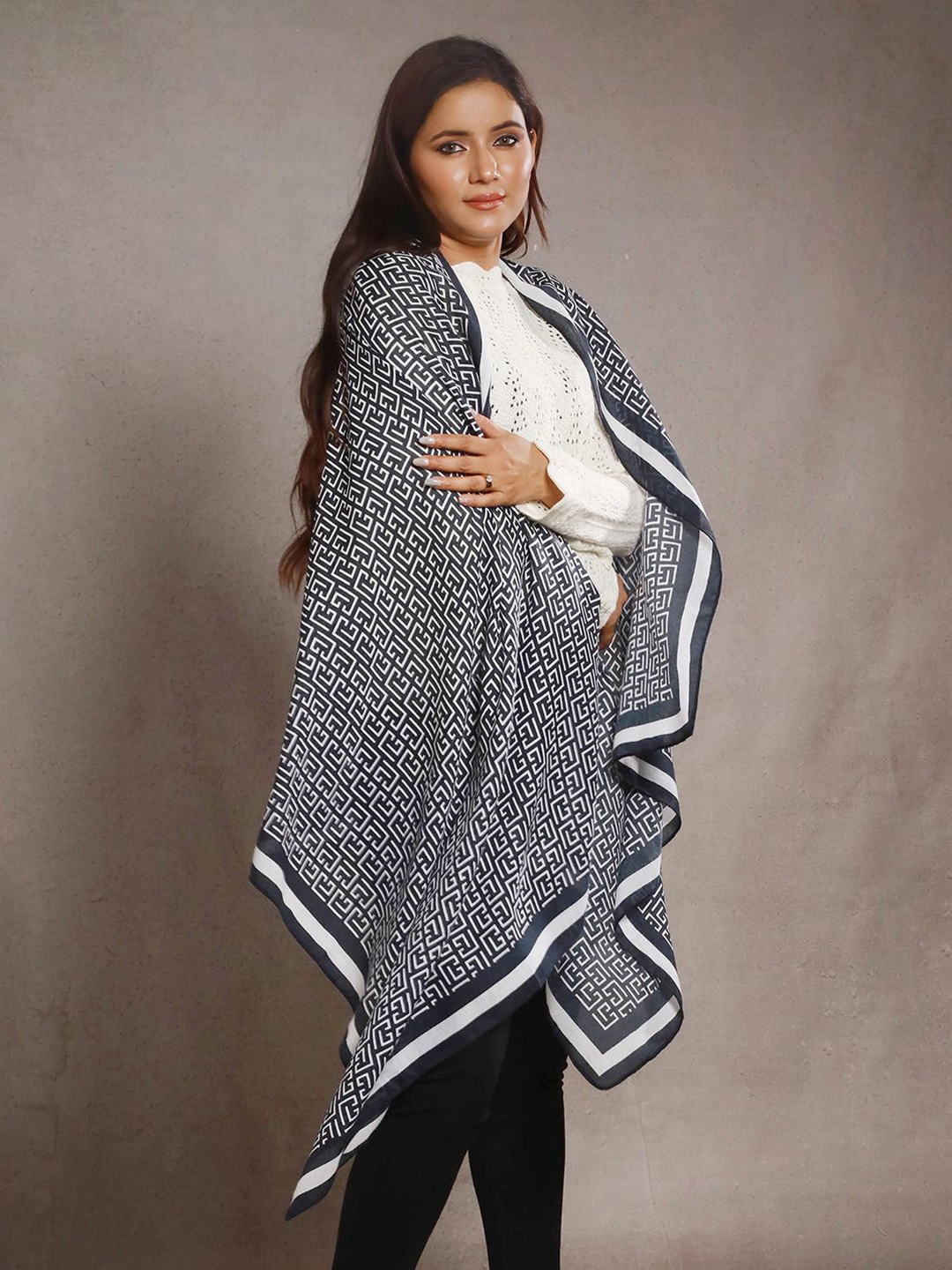 

CrossKulture Geometric Printed Scarf, Blue