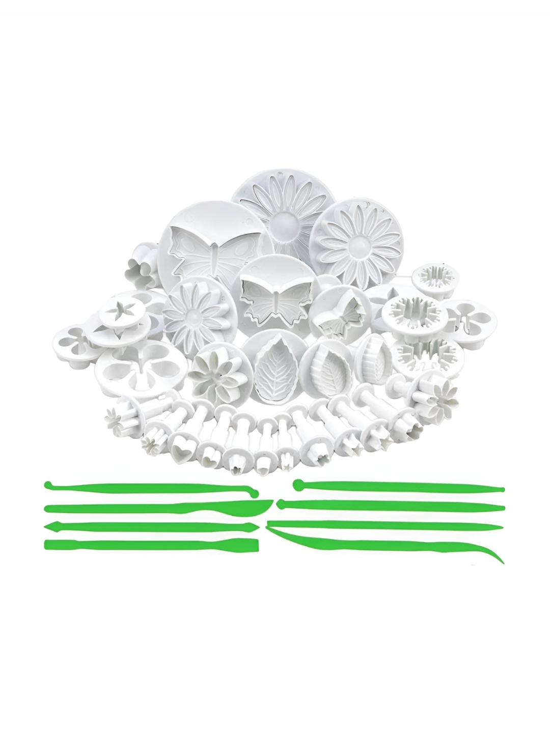 

Frenchware White 42 Pieces Floral Pattern Cake Moulds