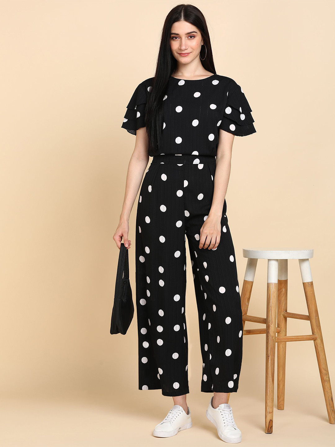 

DLOB Printed Basic Jumpsuit, Black