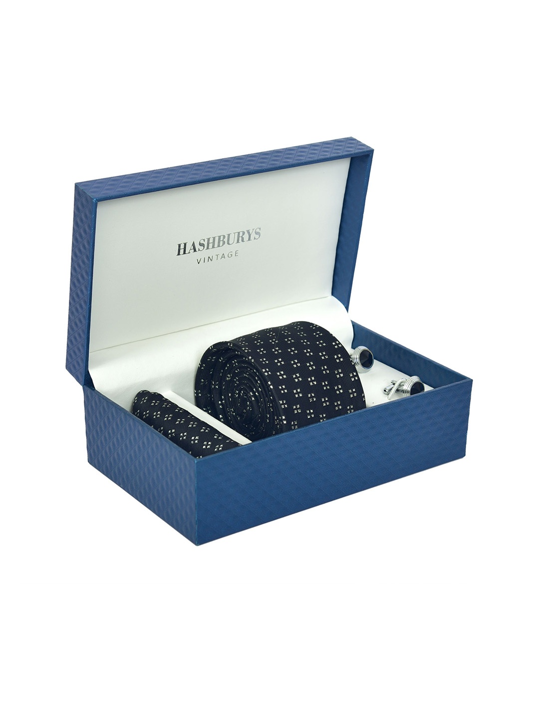 

Hashburys Men Printed Accessory Gift Set, Black