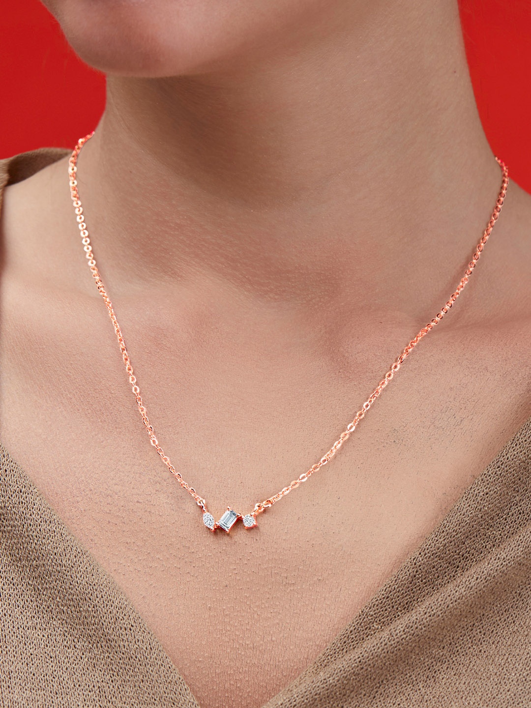 

MINUTIAE Brass Rose Gold-Plated Necklace