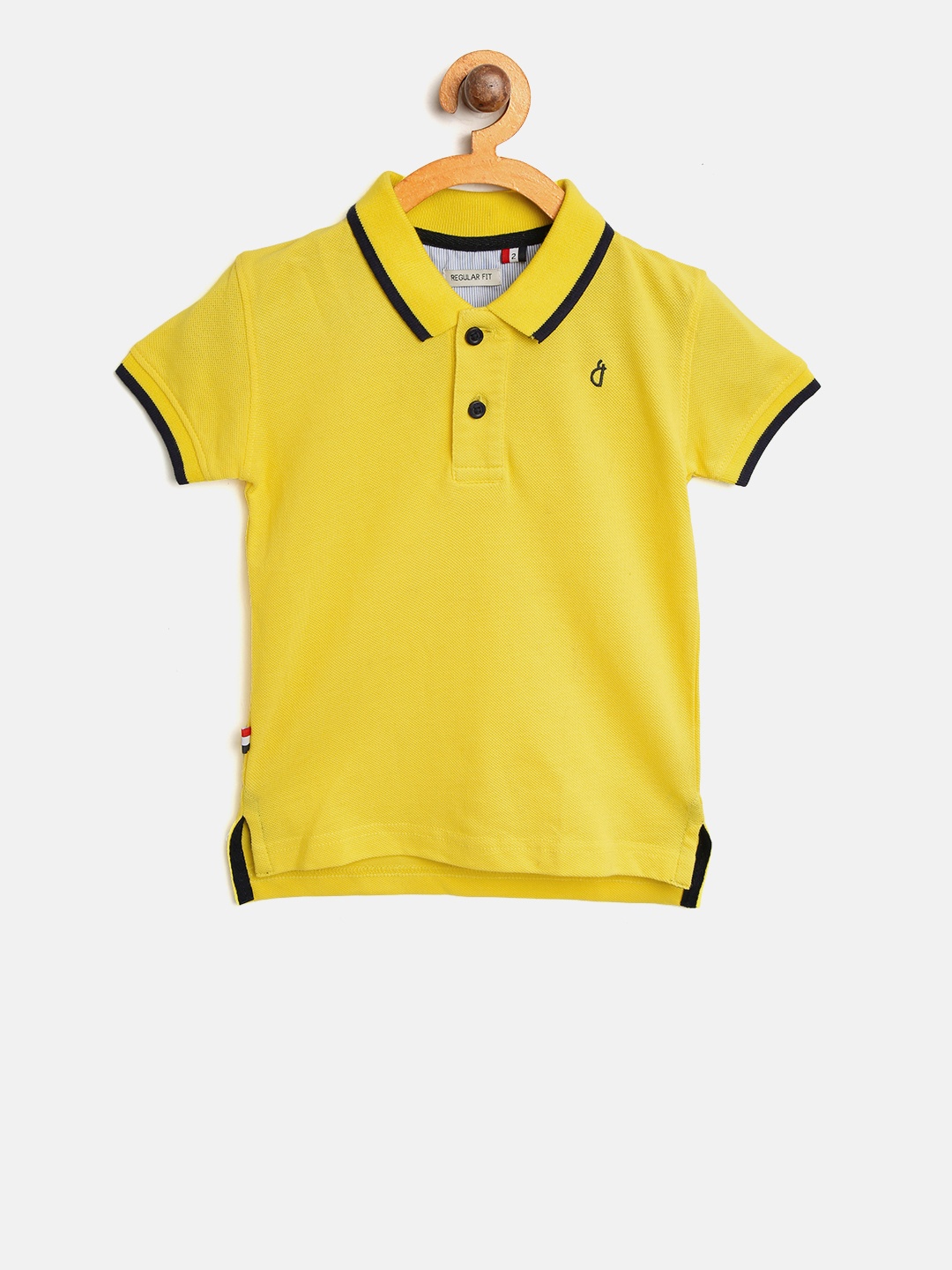 

Gini and Jony Boys Yellow Solid Polo Collar T-shirt
