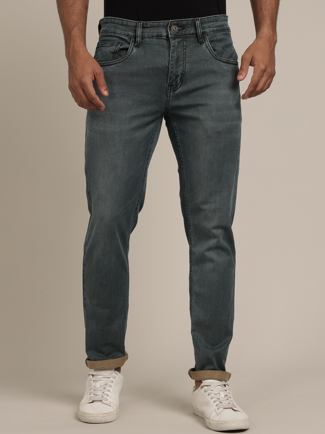 

The Roadster Lifestyle Co. Men Jean Navy Blue Slim Fit Heavy Fade Stretchable Jeans