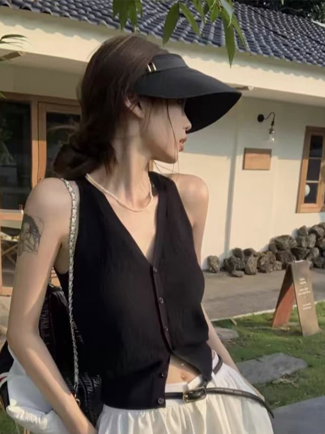 

StyleCast Styled Back Top, Black