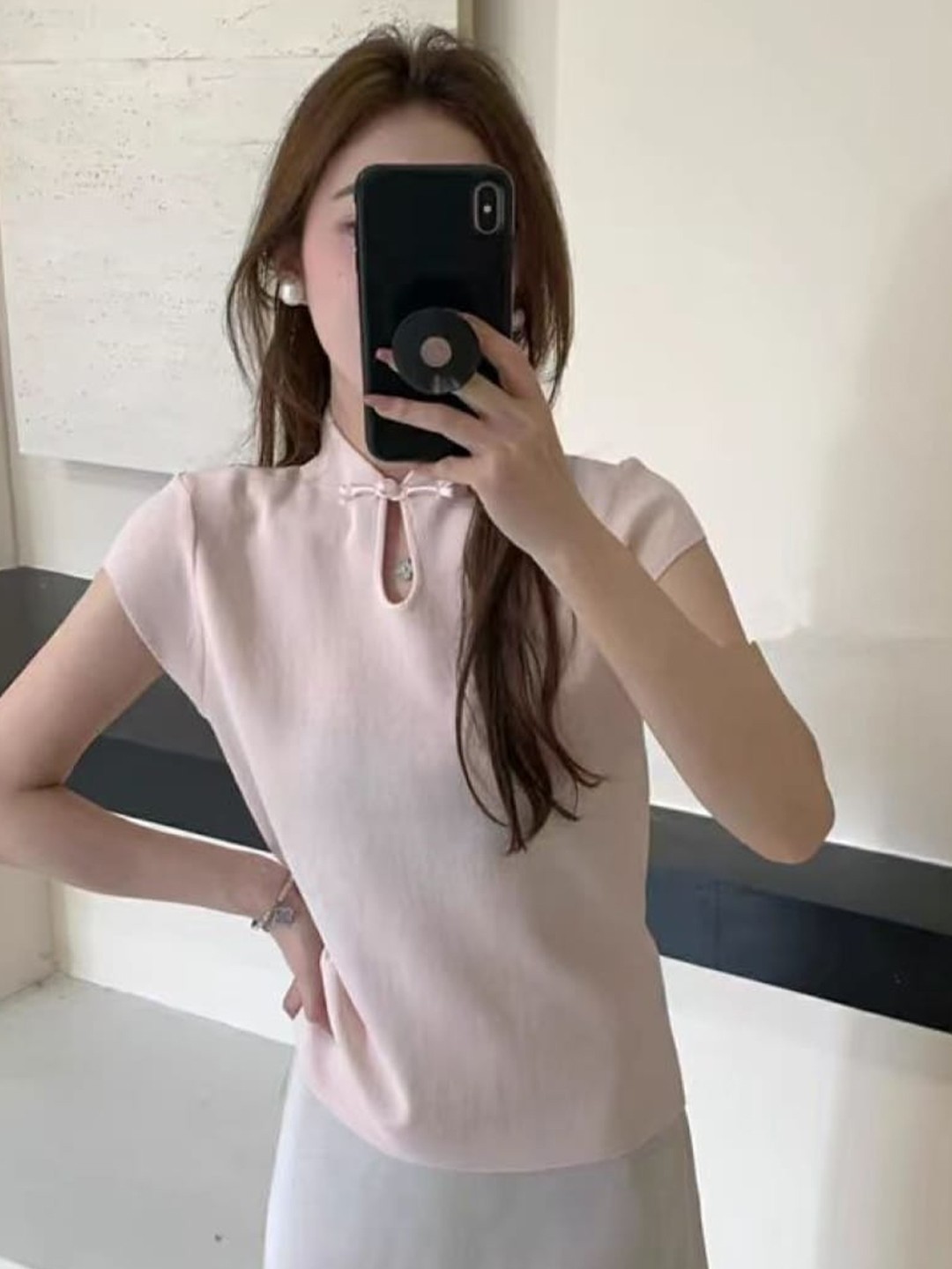

StyleCast Extended Sleeves Top, Pink