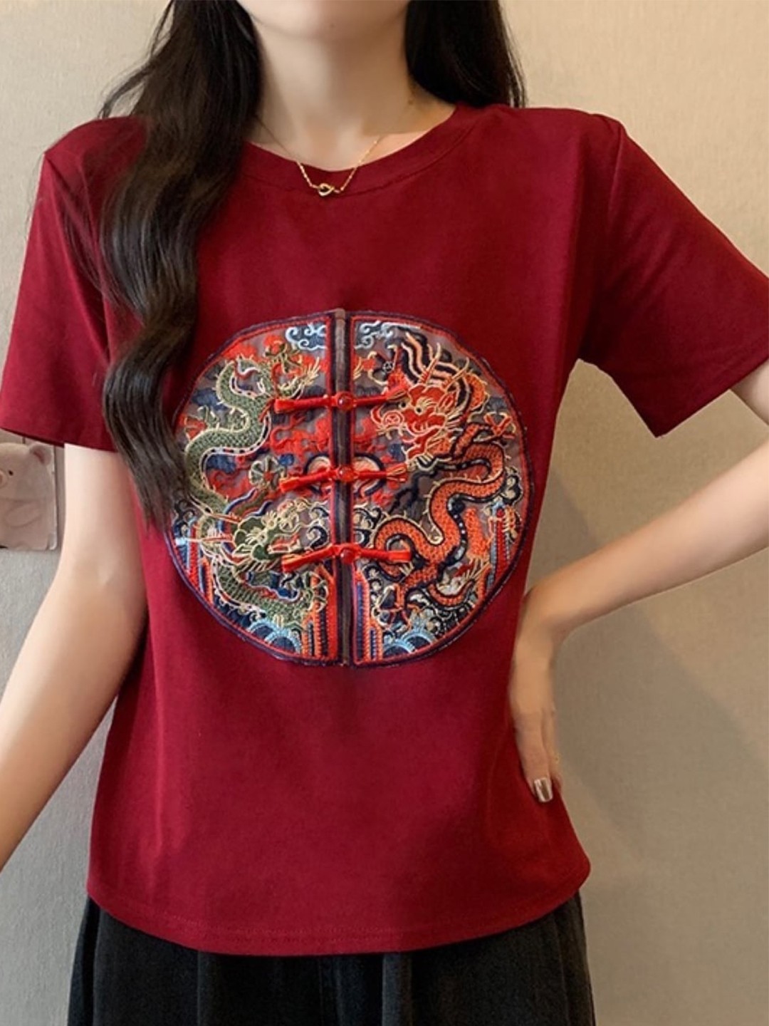 

StyleCast Girls Red Graphic Printed Tshirt