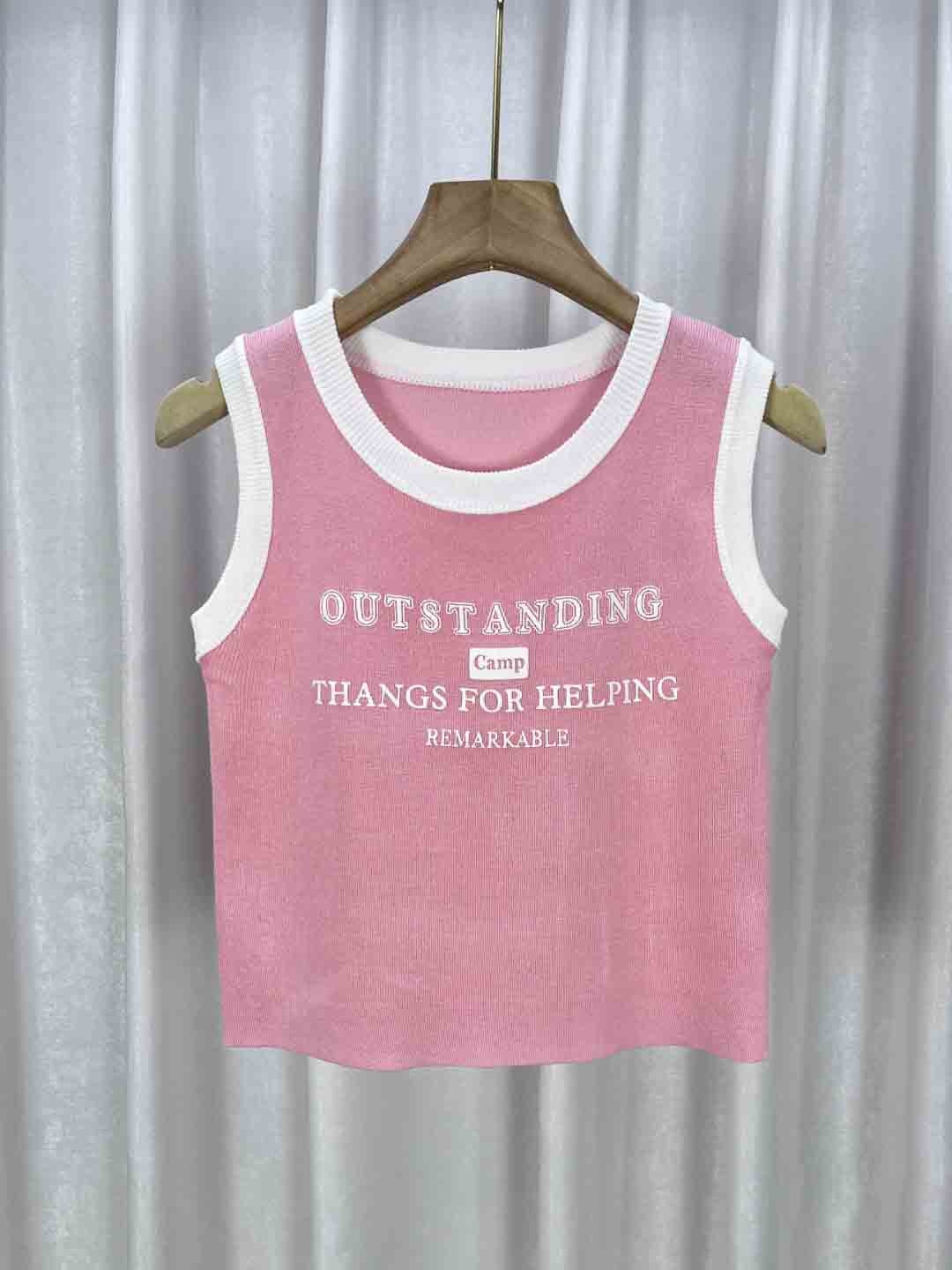 

StyleCast Girls Pink Typography Printed Sleeveless Top
