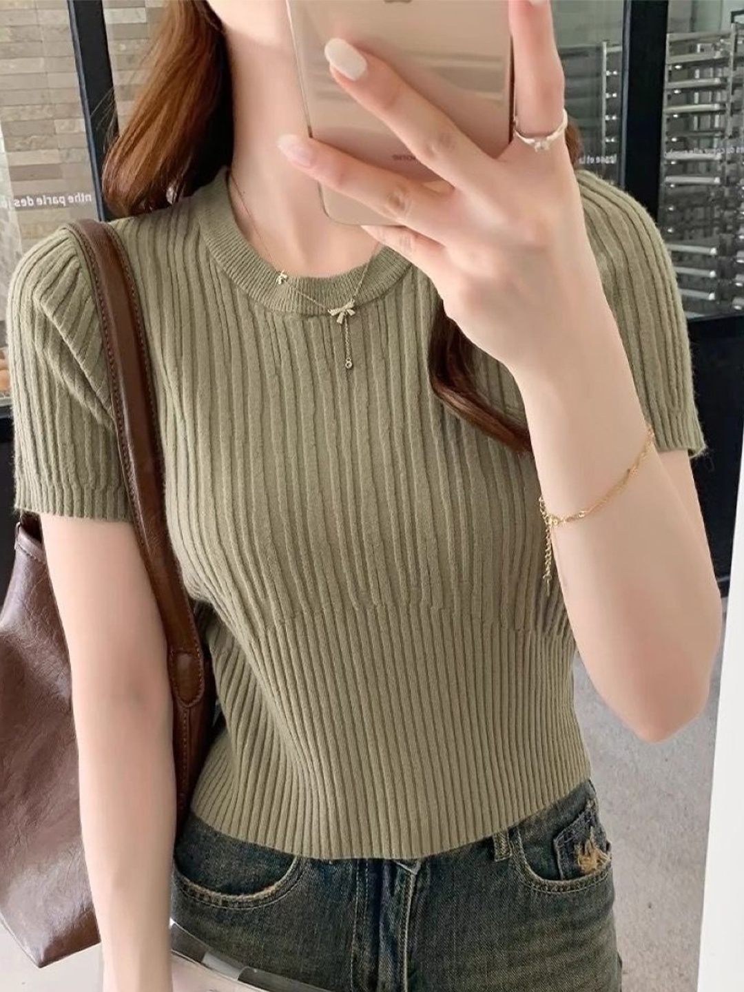 

StyleCast Girls Green Round Neck Top