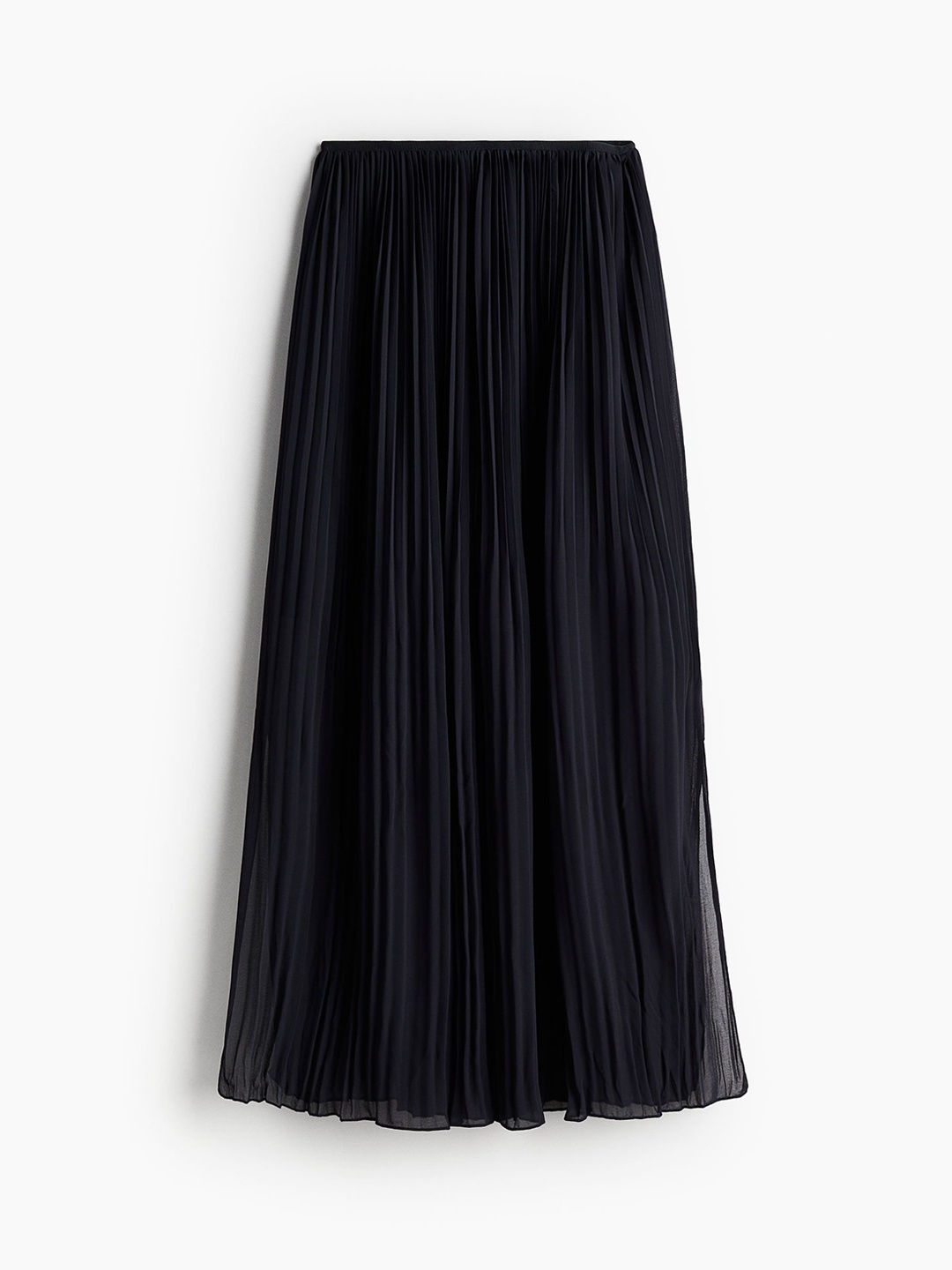

H&M Pleated Chiffon Skirt, Navy blue