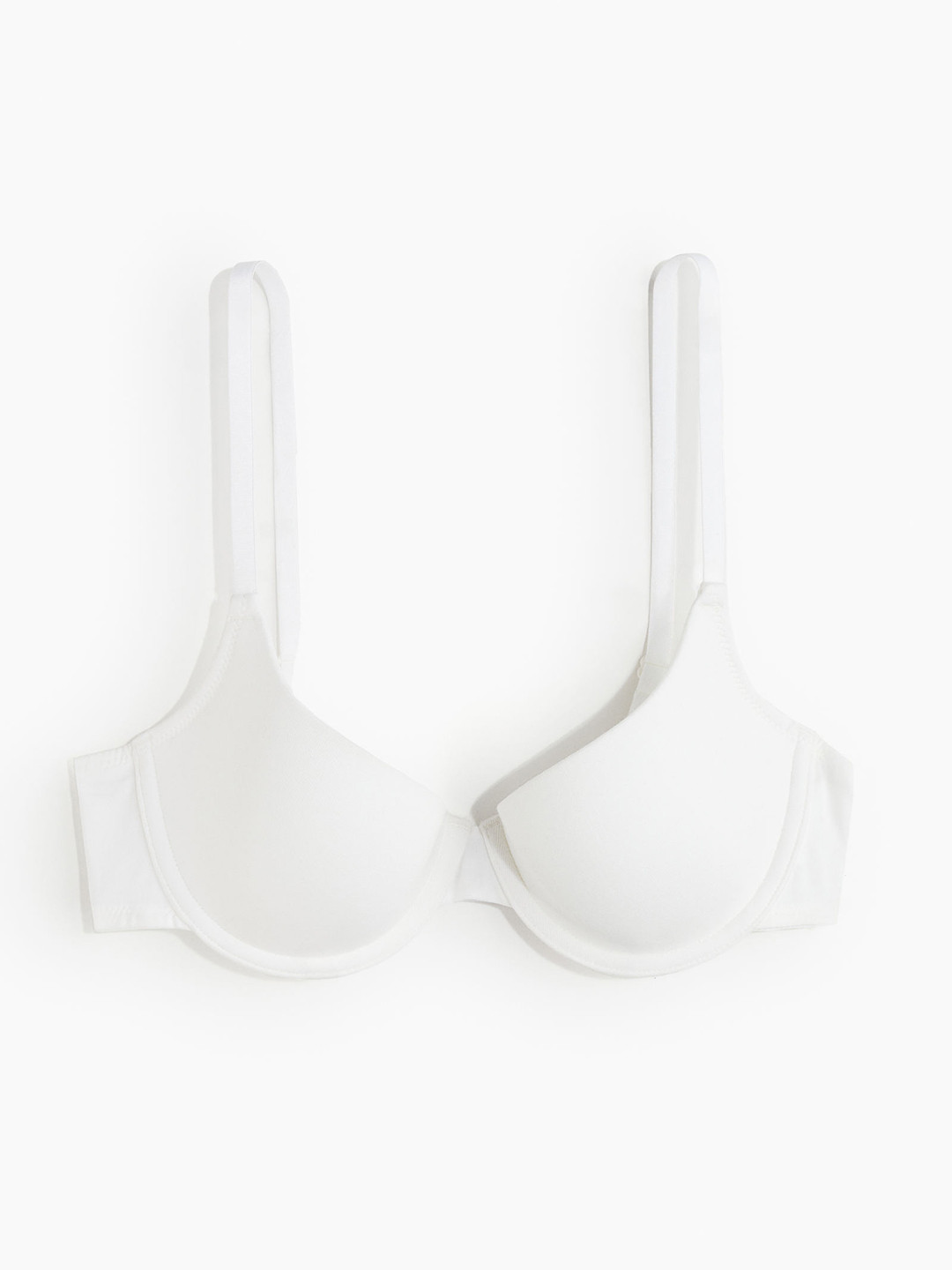 

H&M Padded Cotton Demi T-shirt Bra, White