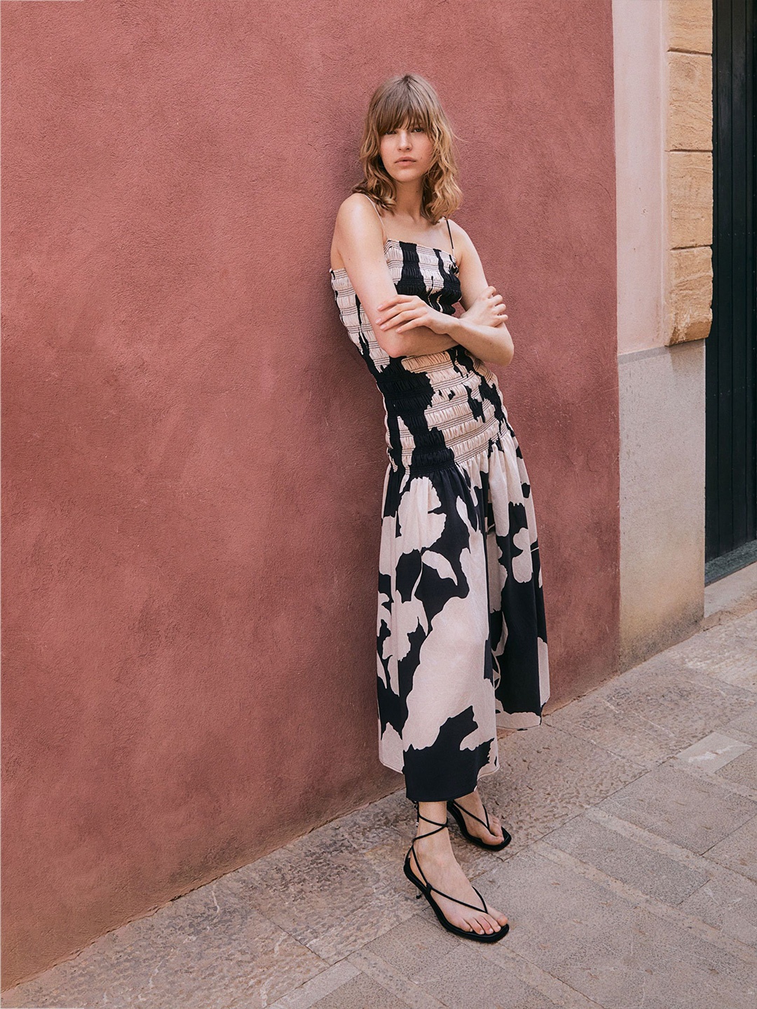 

H&M Smocked Maxi Dress, Black