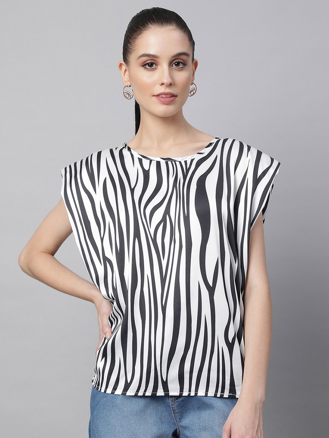 

Global Republic Striped Extended Sleeves Top, Multi