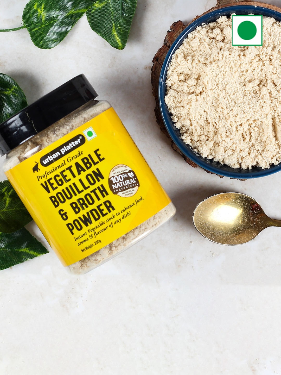 

URBAN PLATTER Vegetable Bouillon And Broth Powder-200g, Yellow