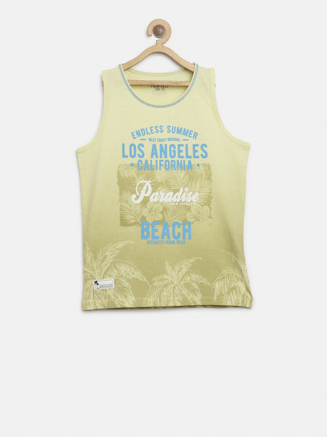 

Palm Tree Boys Yellow Printed Round Neck T-shirt