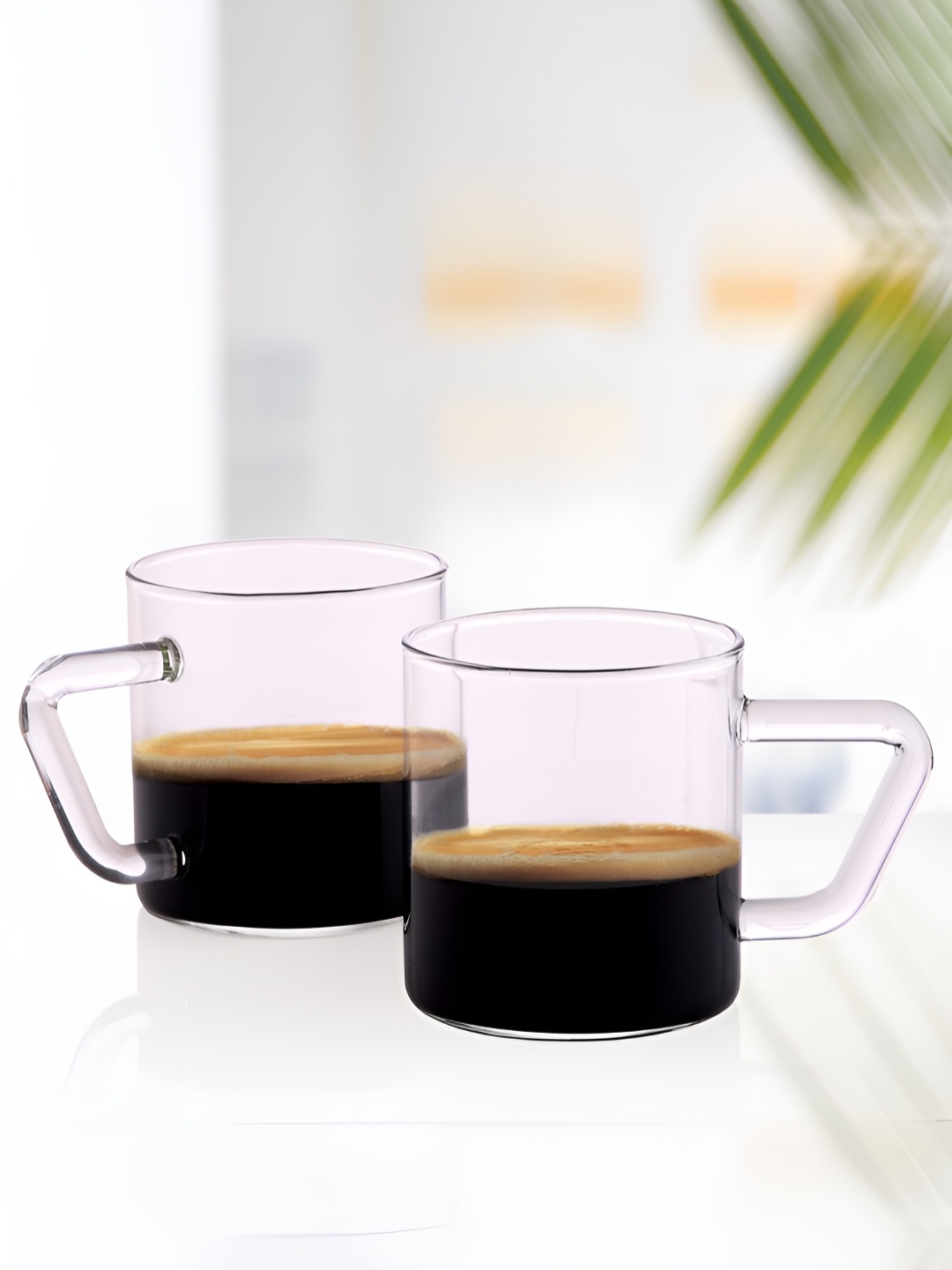 

BOROSIL Transparent 2 Pcs Borosilicate Glass Matte Mug 120ml