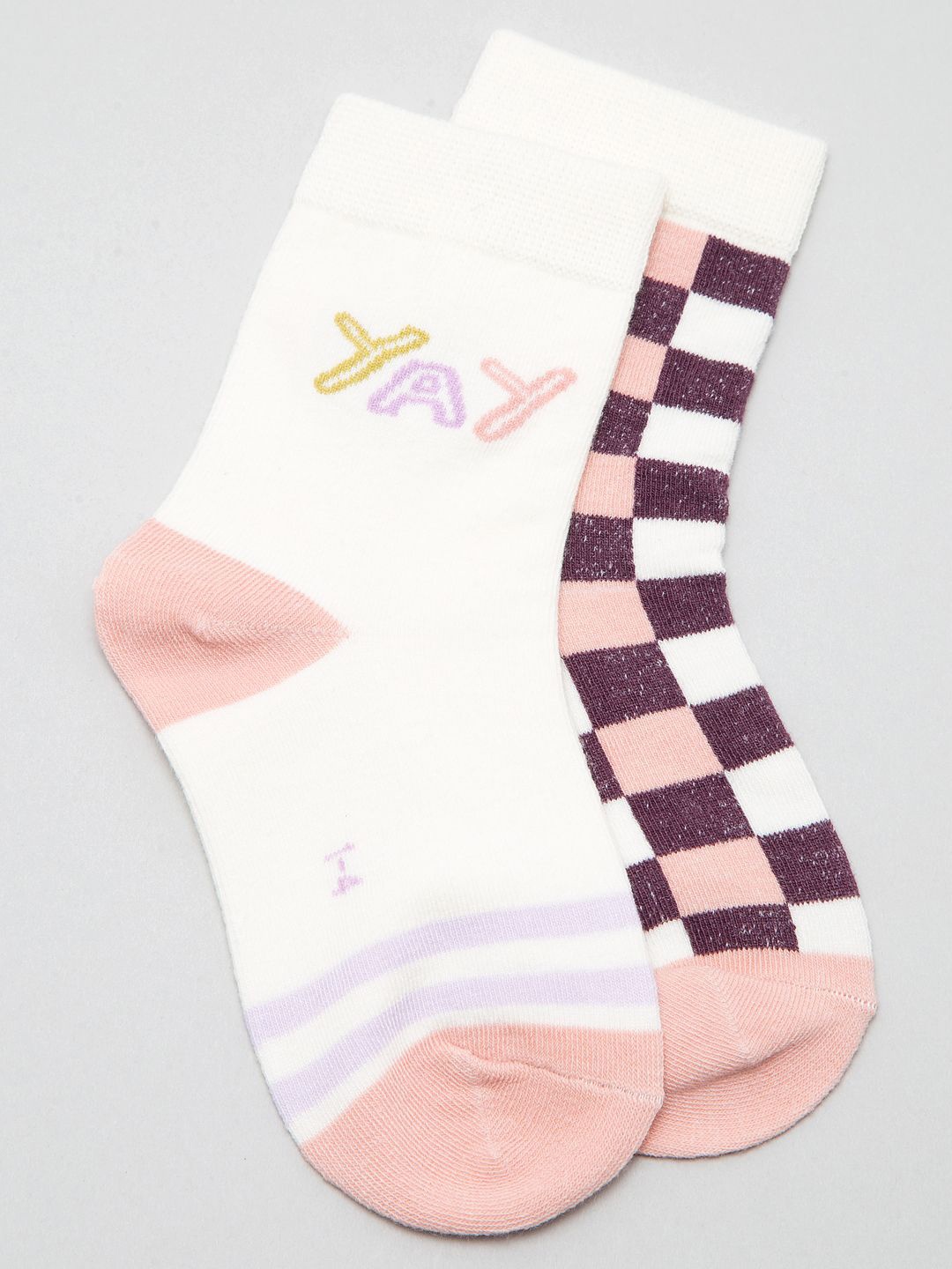 

J Style Kids Pack of 2 Patterned Ankle-Length Socks, White