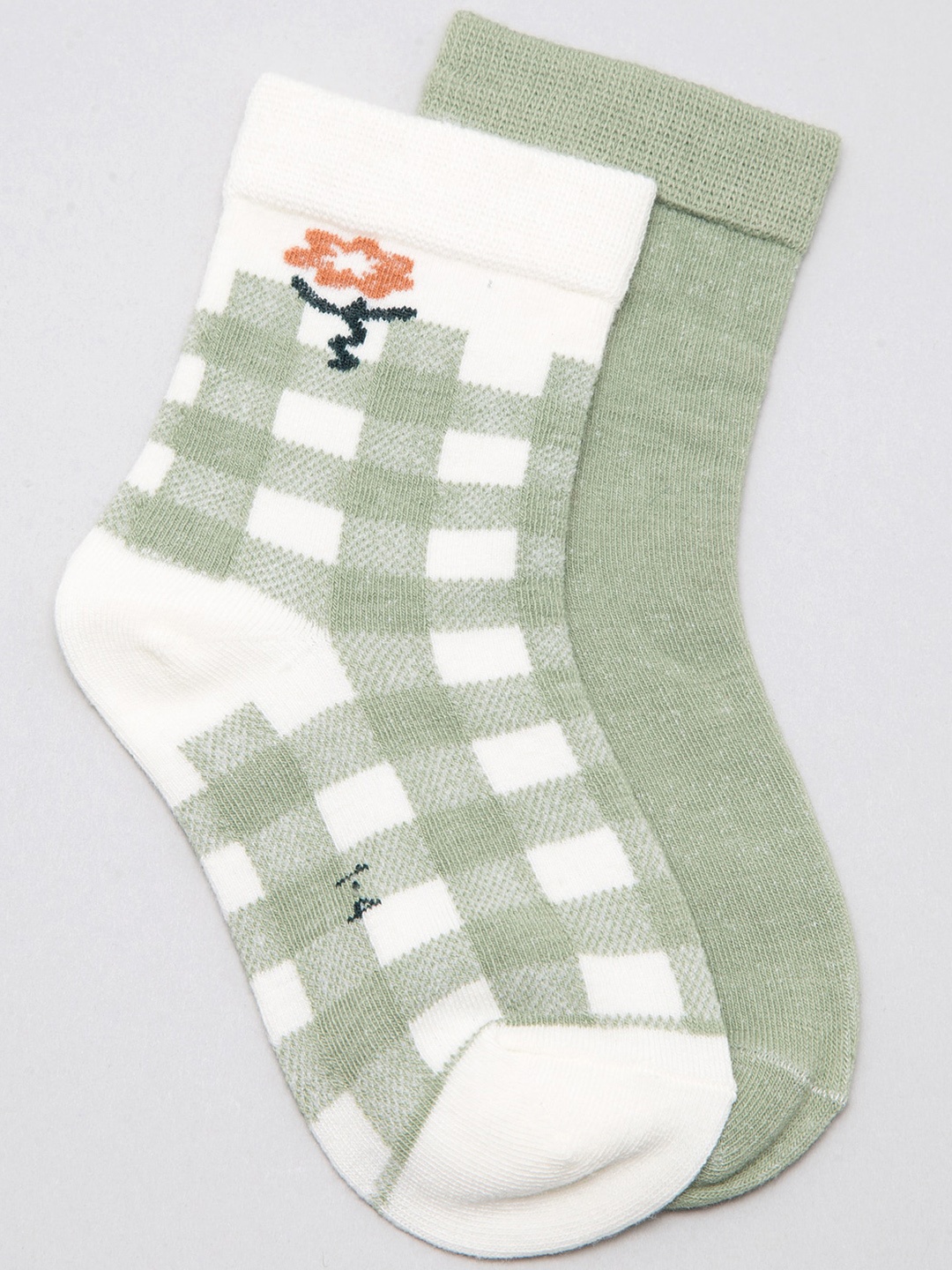 

J Style Kids Pack of 2 Patterned Ankle Length Socks, Green