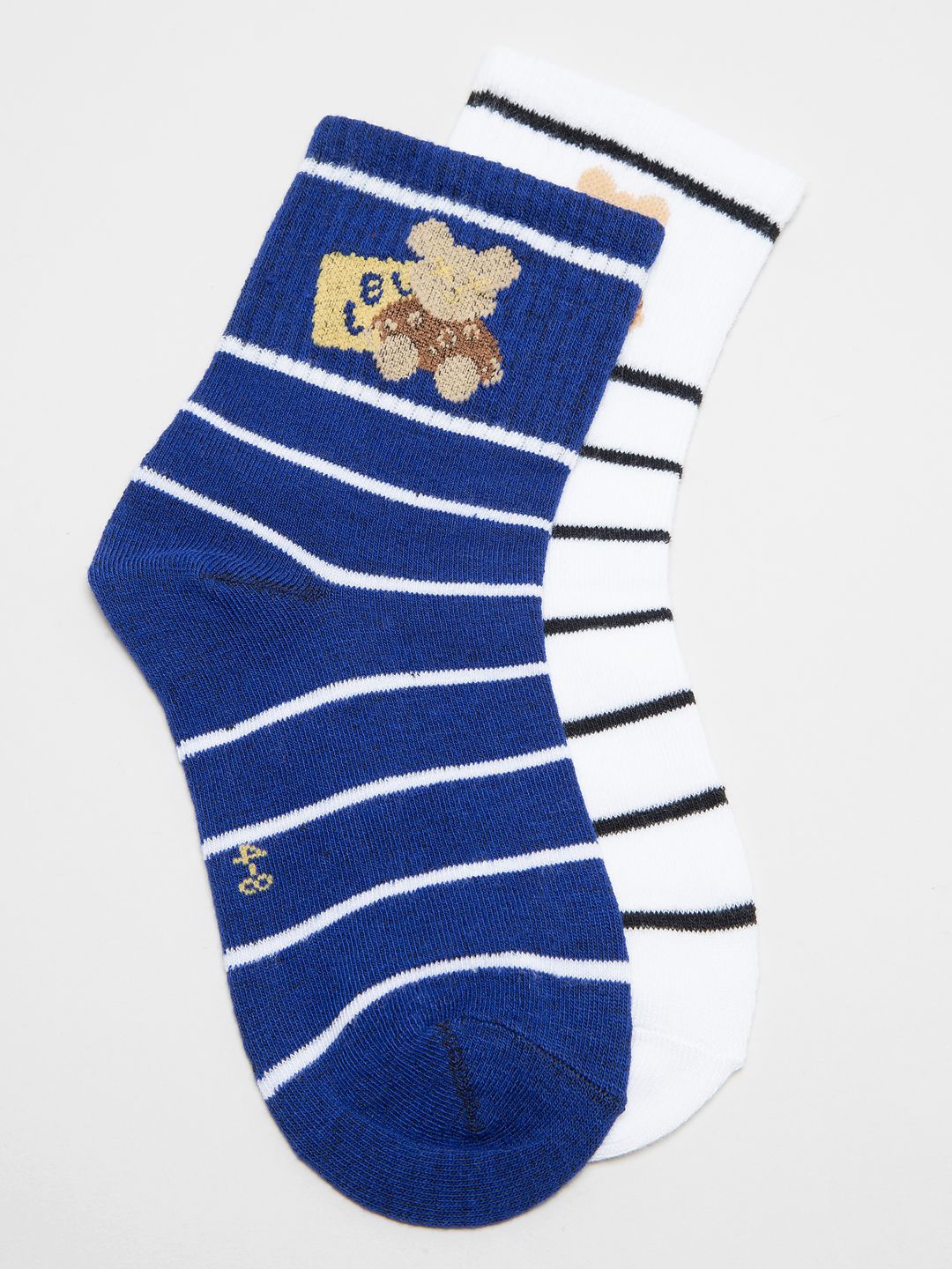 

J Style Kids Pack of 2 Patterned Ankle Length Socks, White