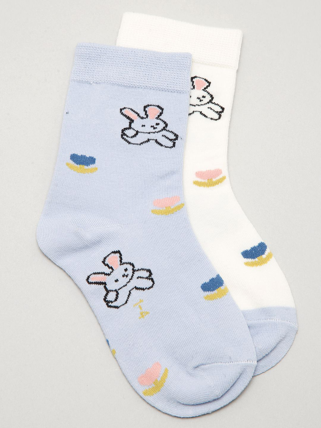

J Style Kids Pack of 2 Patterned Above Ankle Length Socks, Blue