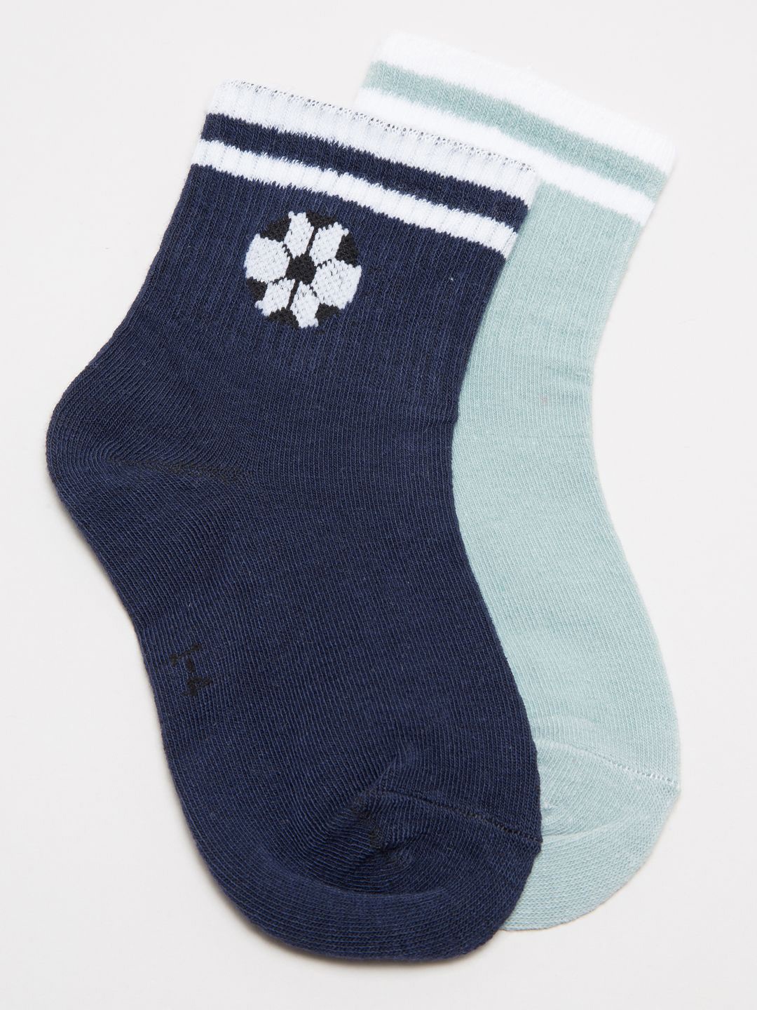 

J Style Kids Pack of 2 Patterned Above Ankle Length Socks, Navy blue