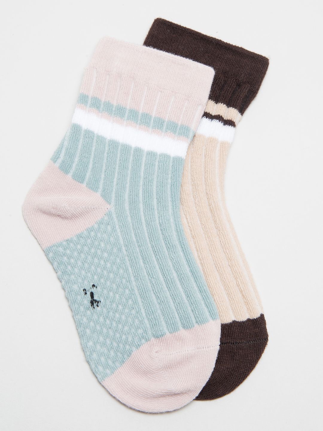 

J Style Kids Pack of 2 Patterned Above Ankle Length Socks, Beige