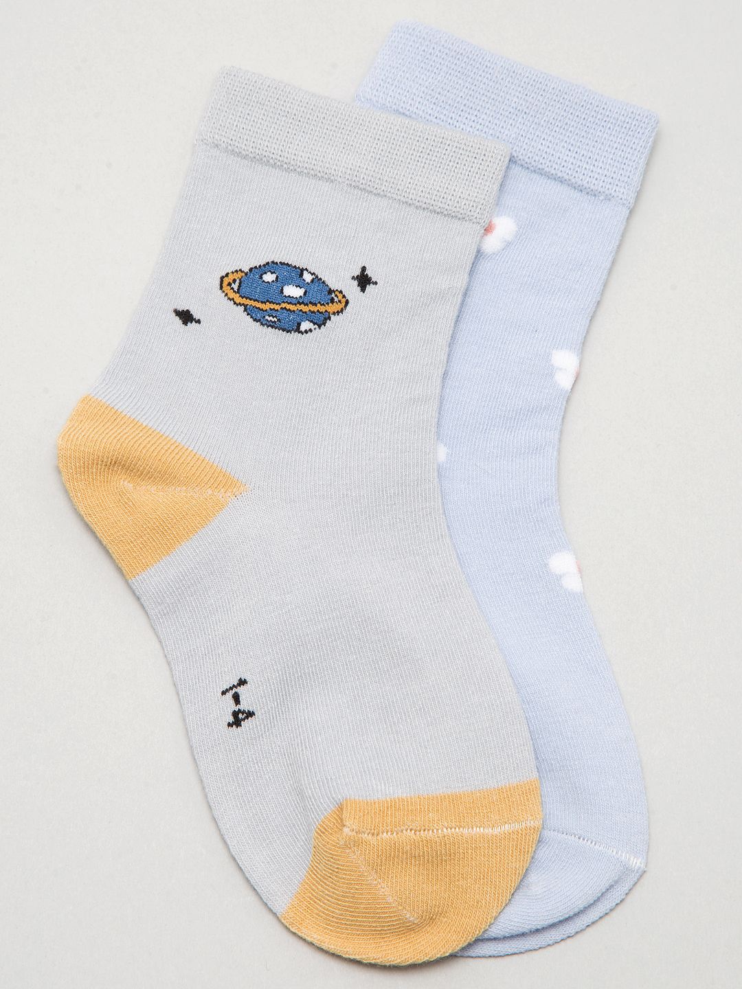 

J Style Kids Pack of 2 Patterned Above Ankle Length Socks, Blue