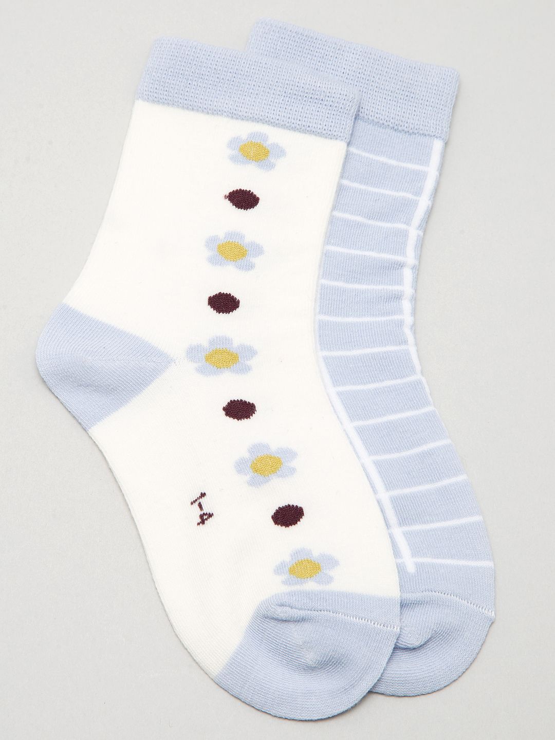 

J Style Kids Pack of 2 Patterned Above Ankle Length Socks, White