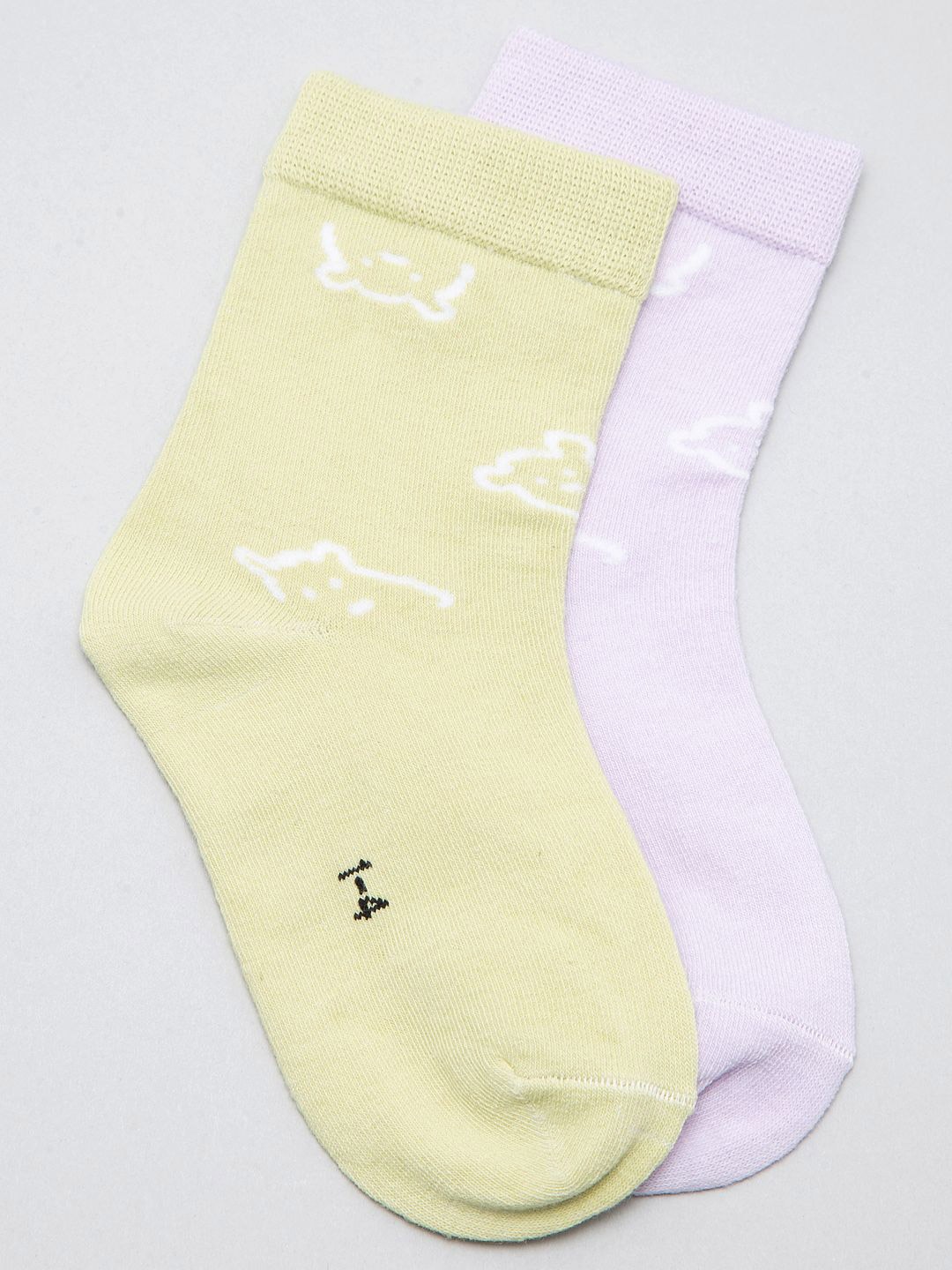 

J Style Kids Pack of 2 Patterned Above Ankle Length Socks, Pink