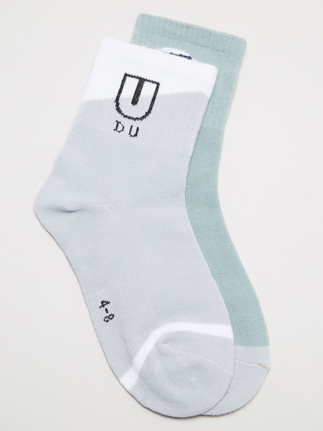 

J Style Kids Pack of 2 Patterned Ankle Length Socks, Grey